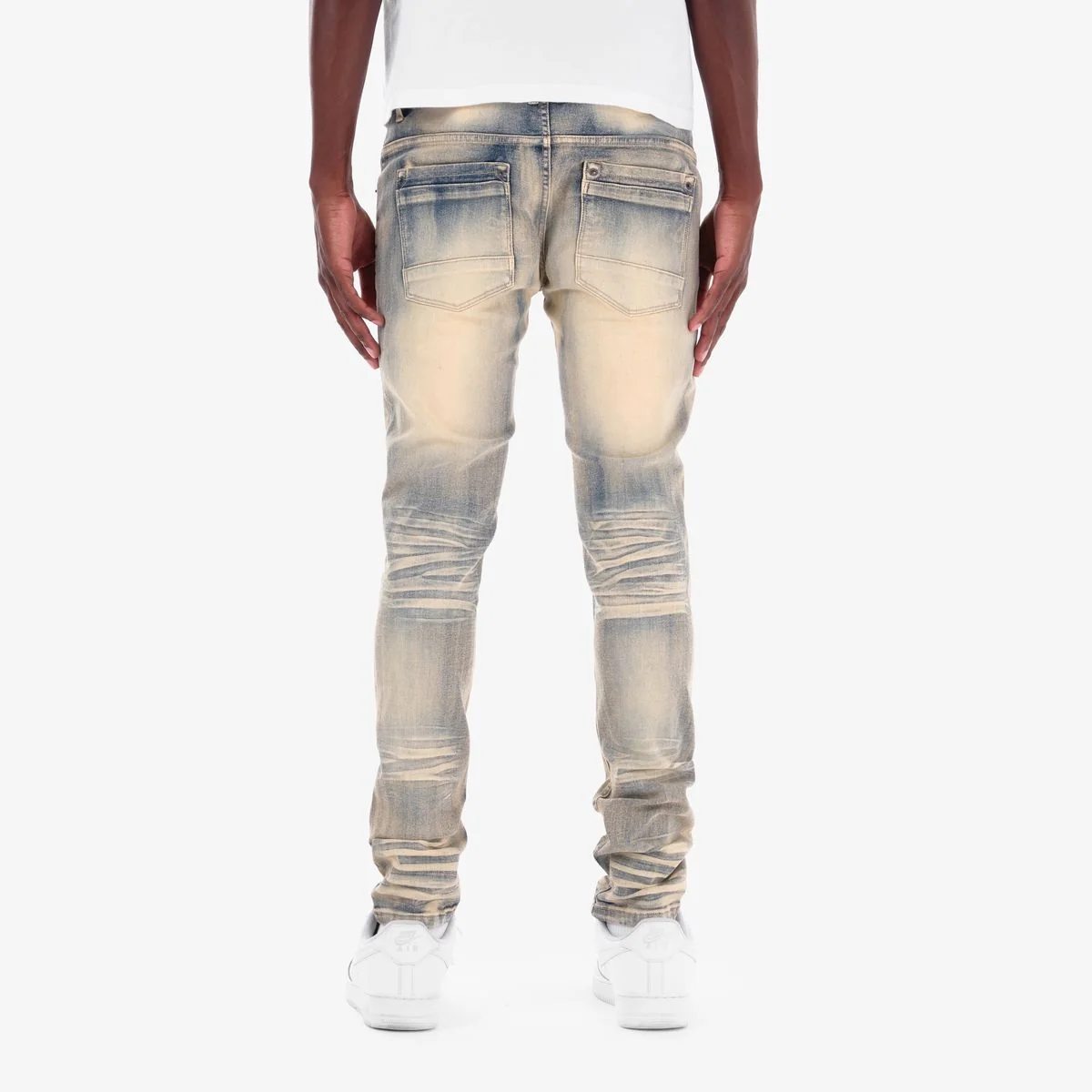 Copper Rivet Whisker Jeans - Distressed - Image 7