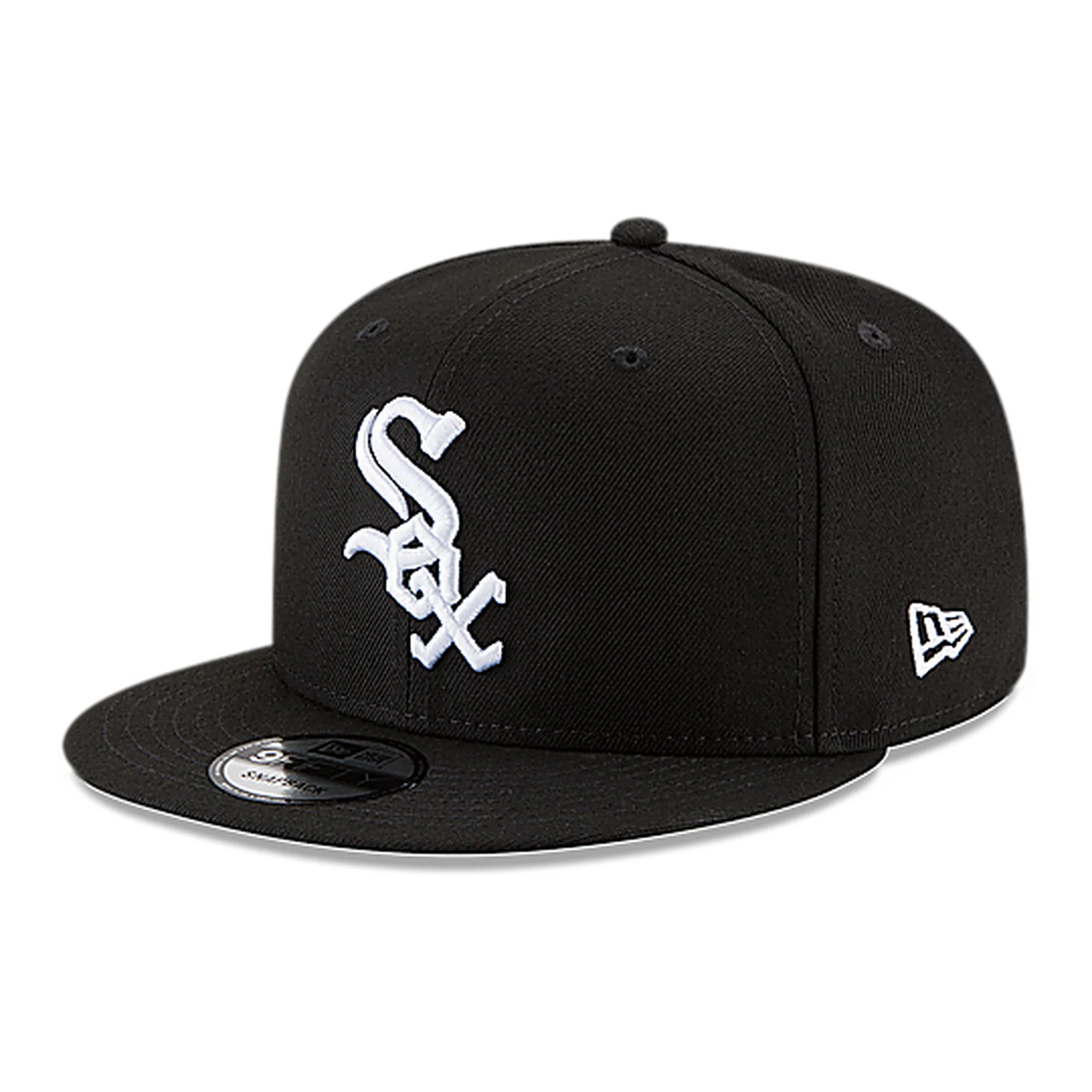 New Era Team Logo Snapback Hat - Embroidered Black