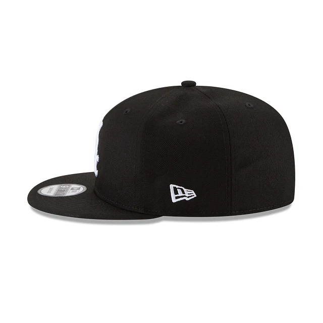 New Era Team Logo Snapback Hat - Embroidered Black - Image 7