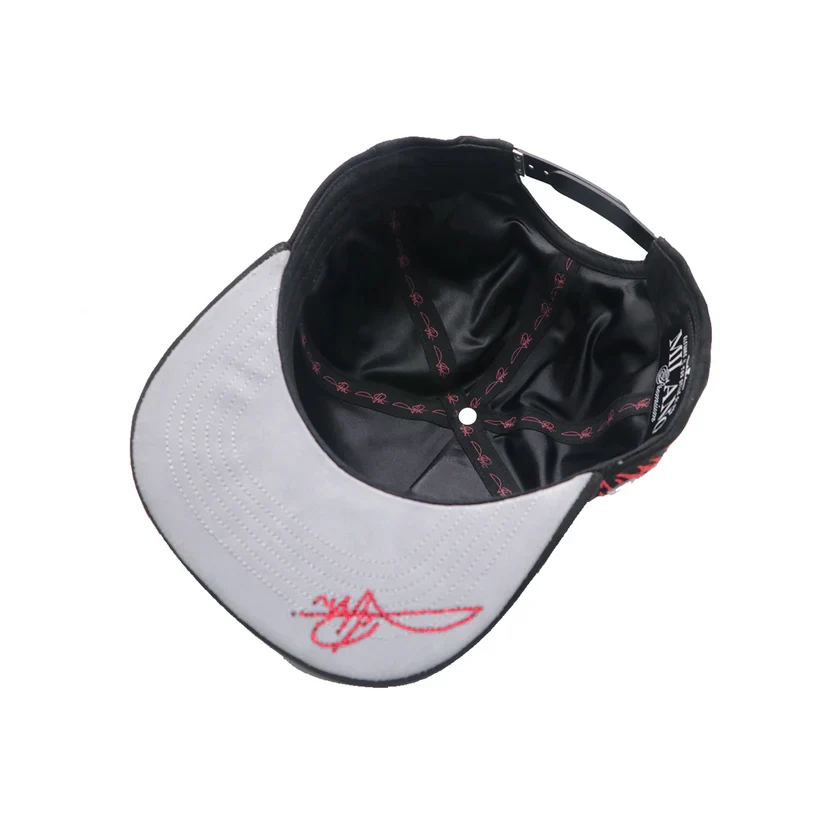 Premium Broken Heart Snapback Hat - Embroidered Blkred - Image 7