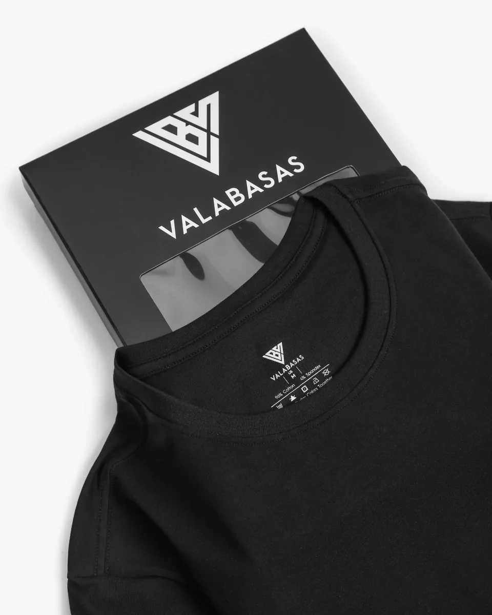 Valabasas Essential Tee Men's T-Shirt Black - Image 3