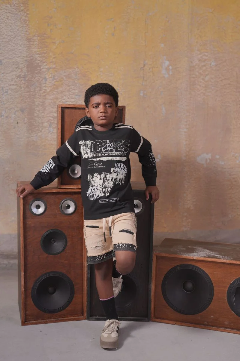 ELITE PREMIUM Riches Thermal Tee Kids T-Shirt Black - Image 6