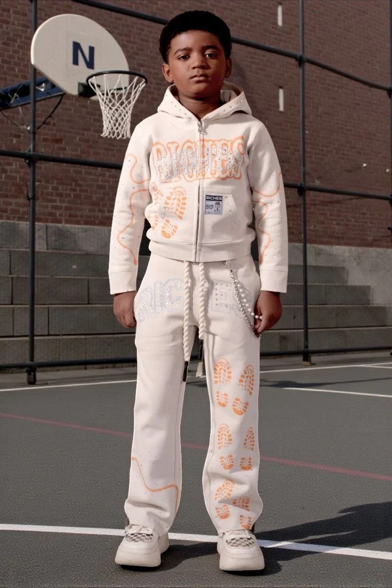 Elite Premium Riches Hoodie Kids - Feature Cream - Image 6