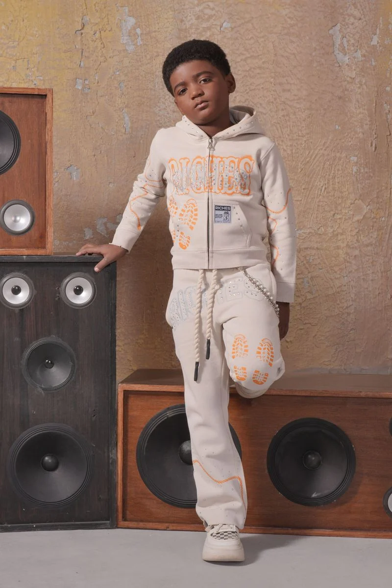 Elite Premium Riches Jogger Pants Youth Cream - Image 3