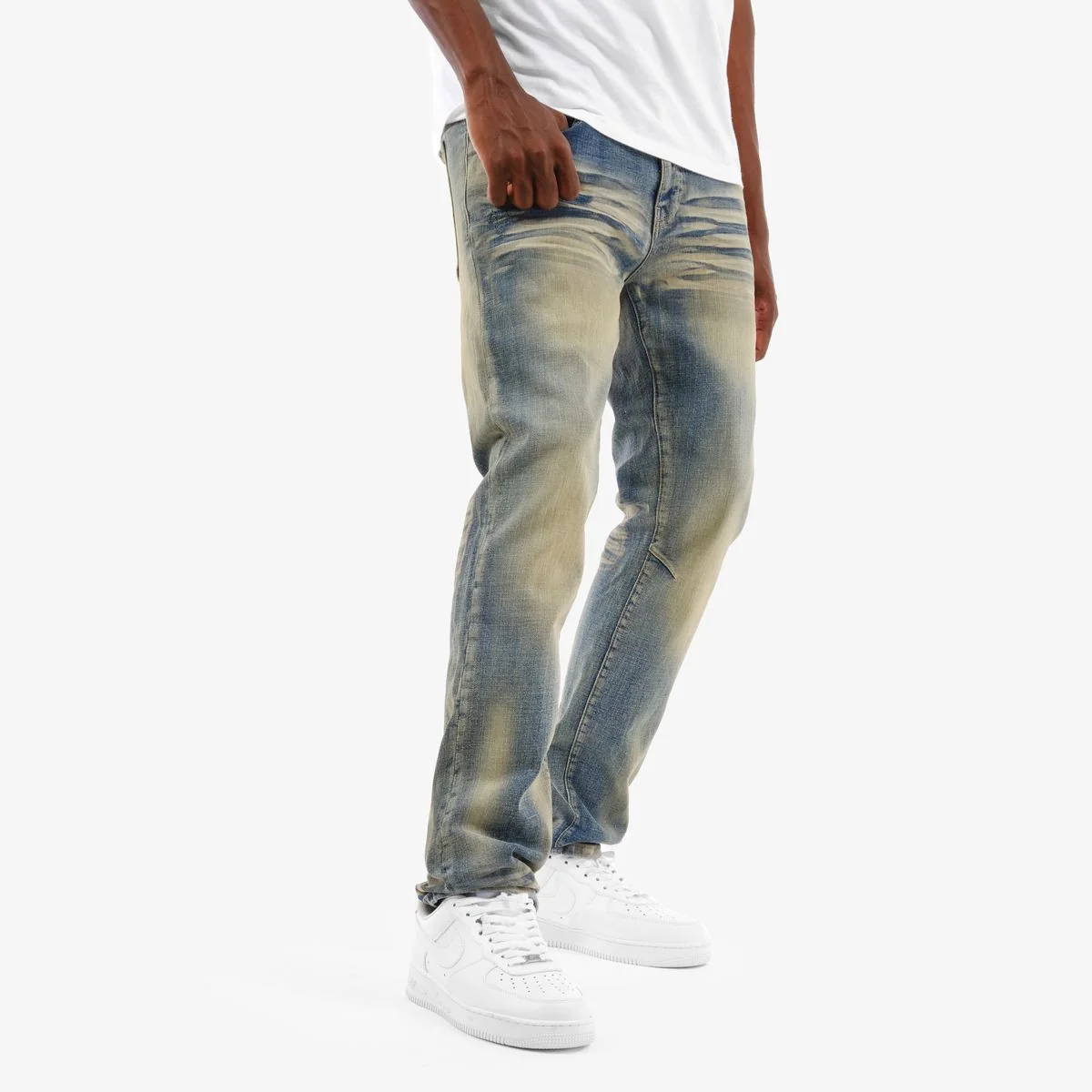 Copper Rivet Whisker Jeans - Slim Fit - Image 5
