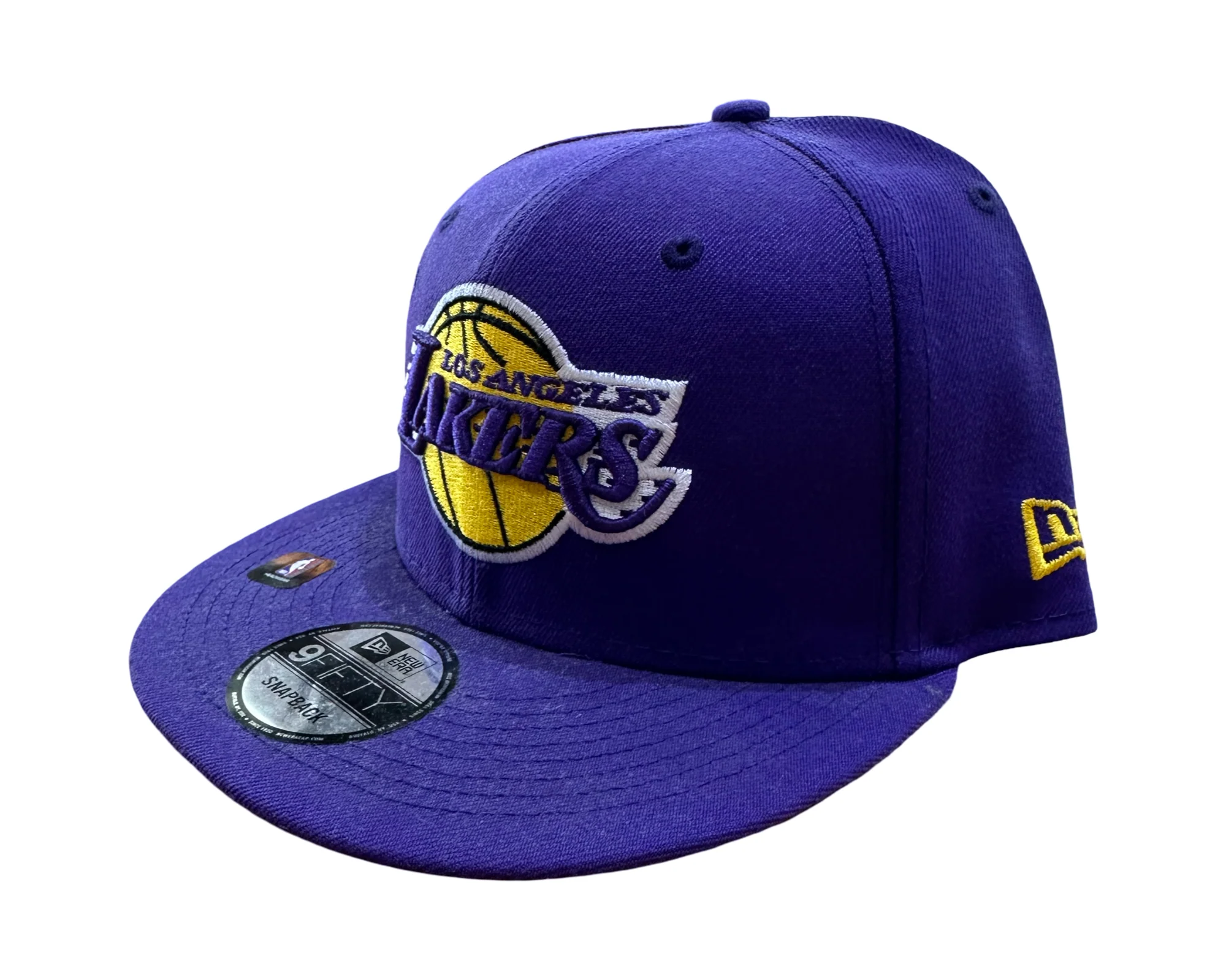 New Era Lakers Logo Snapback Hat - Flat Brim Loslak - Image 3