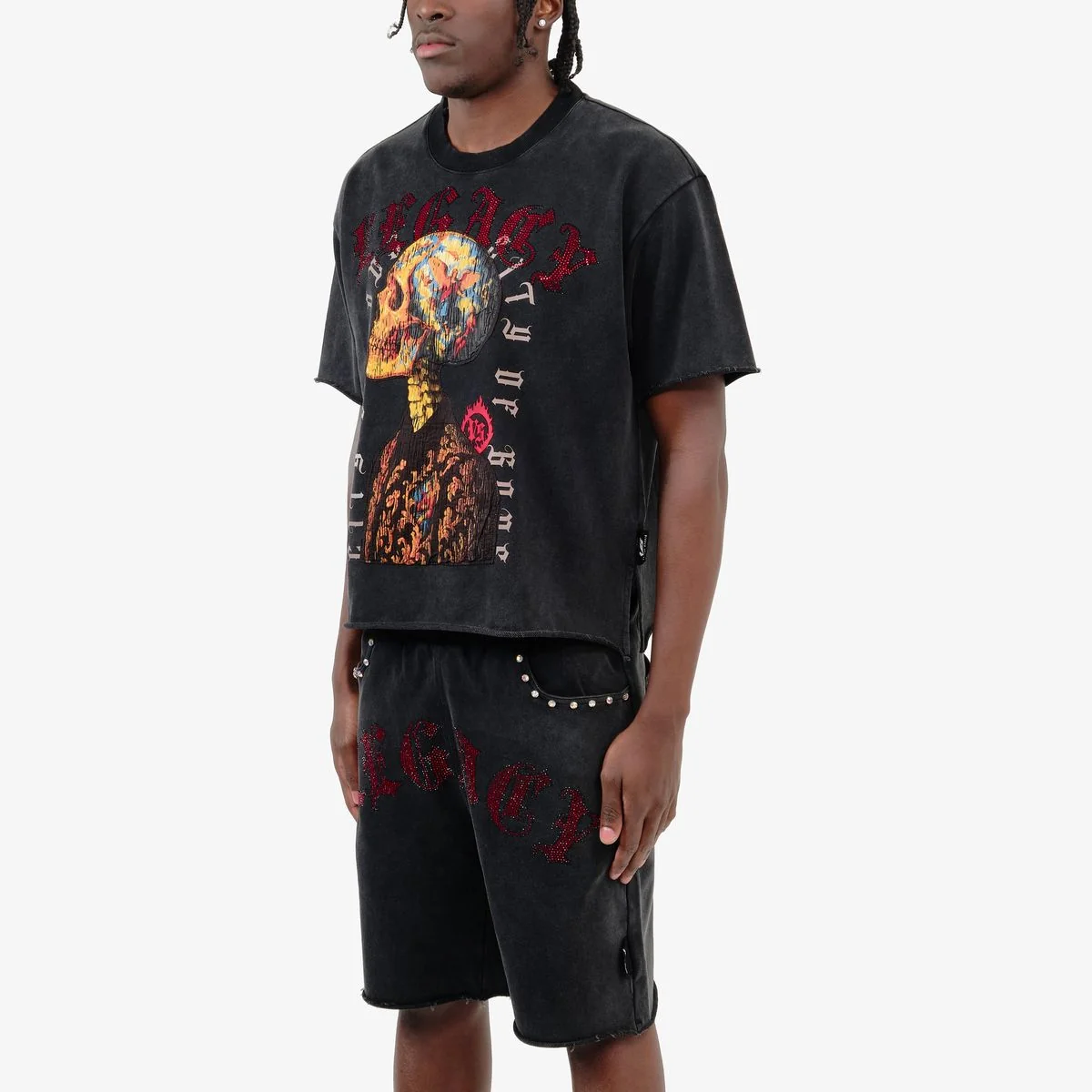 Copper Rivet Skull T-Shirt - Boxy Fit - Image 9