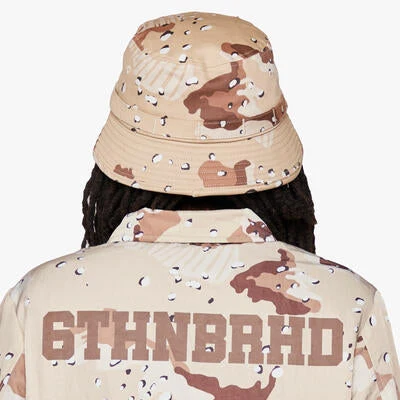 6Th Nbrhd Camo Bucket Hat - Bungee Cord - Image 4
