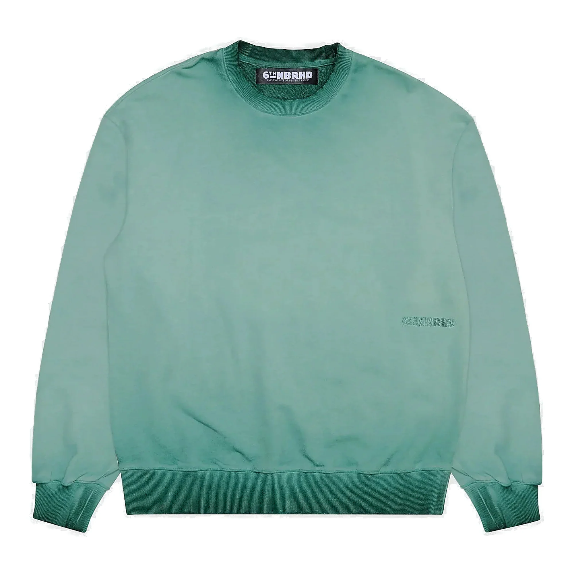 6Th Nbrhd Men's Sweatshirt Vtg Green