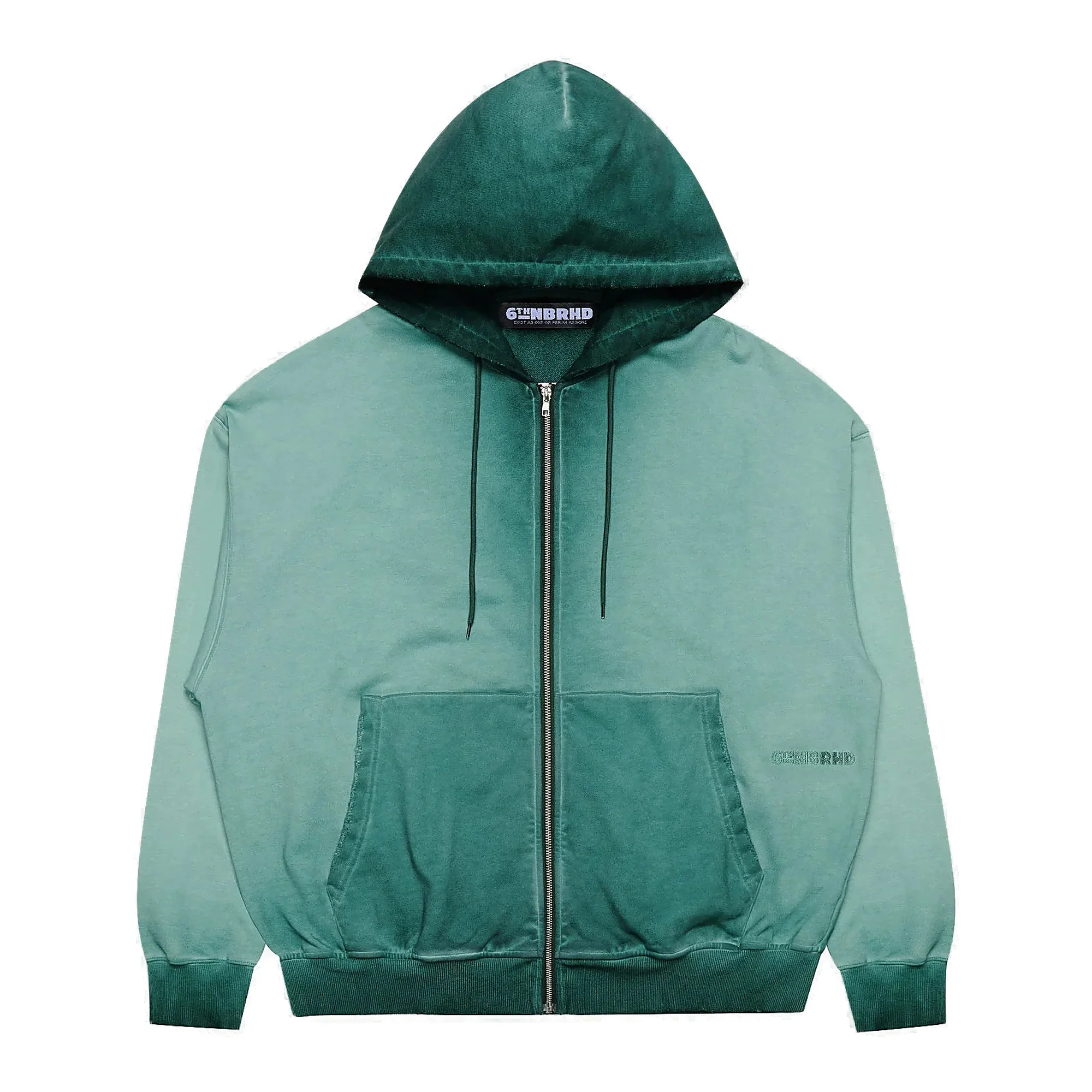 6Th Nbrhd Men's Hoodie Vtg Green