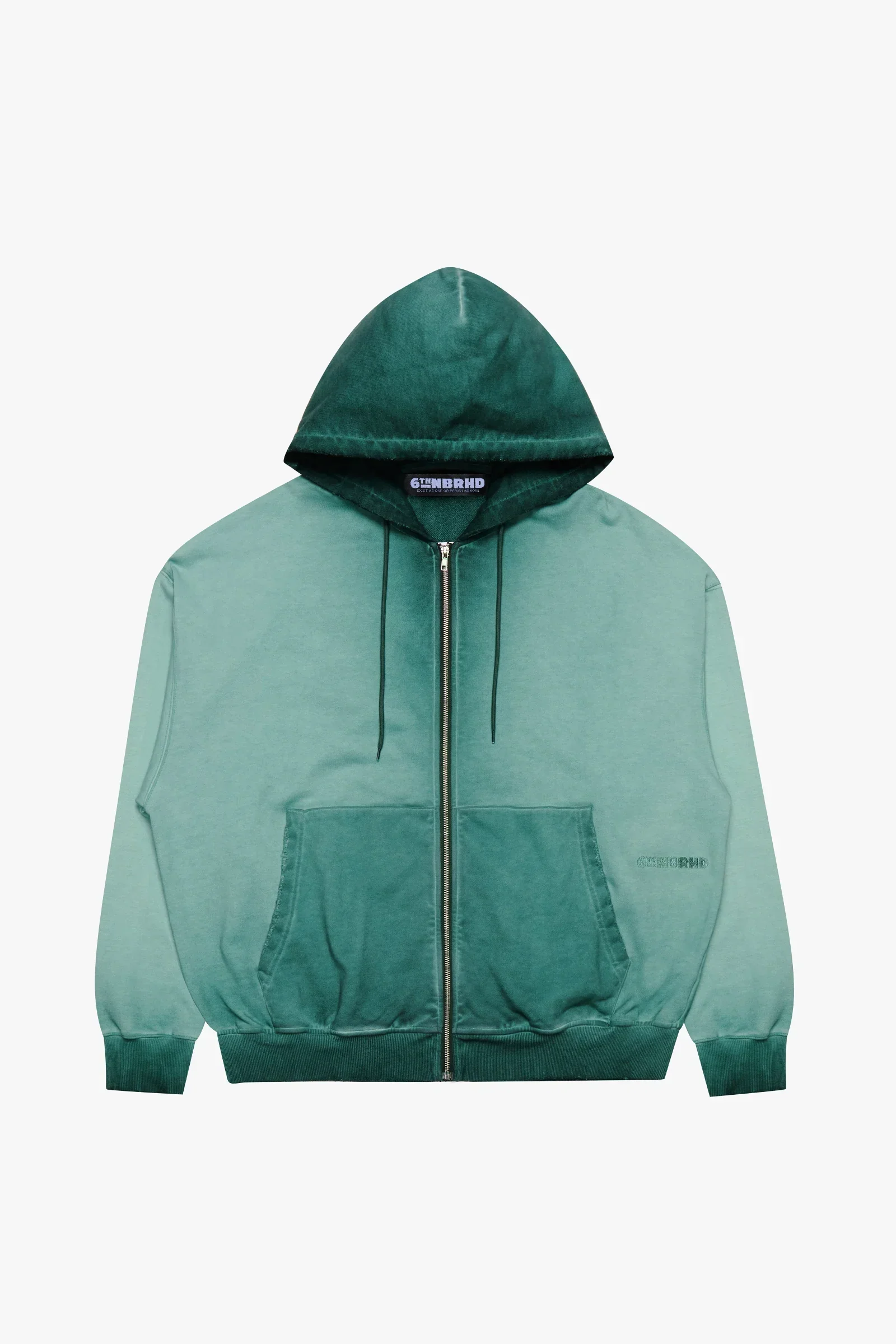 6Th Nbrhd Men's Hoodie Vtg Green - Image 2