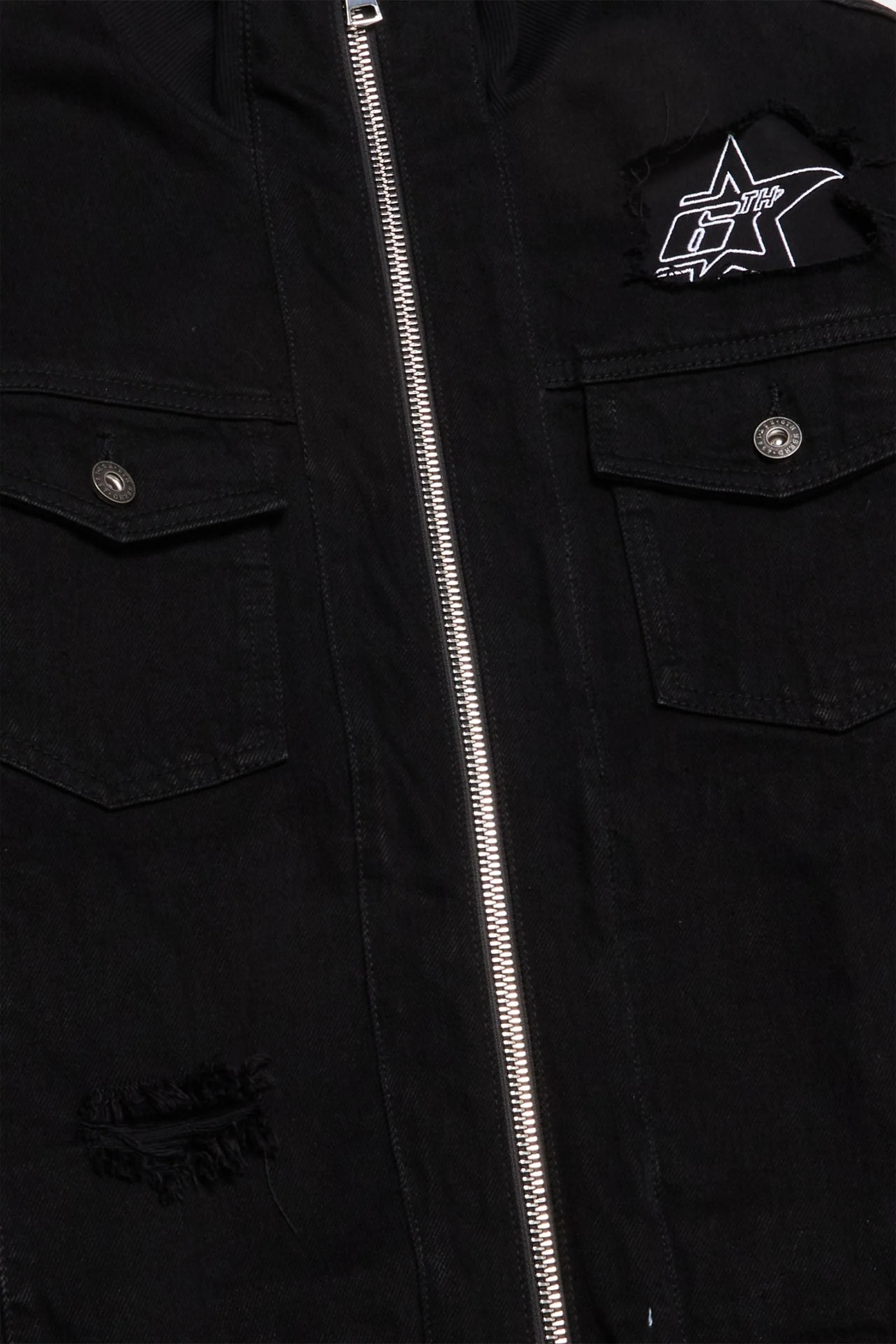 6Th Nbrhd Stripes Men's Jacket Black - Image 12