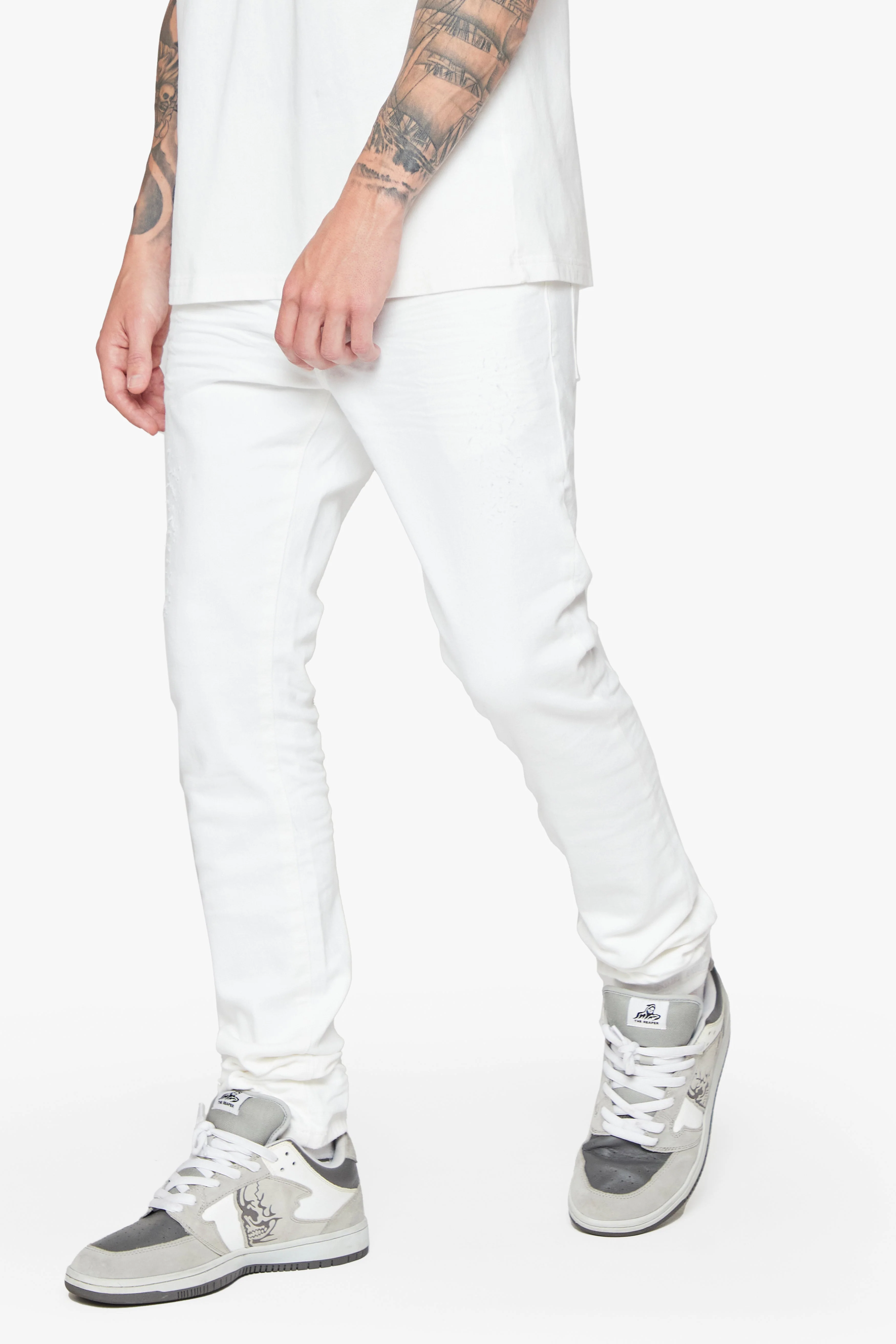 Pali Skinny Men's Jeans White - Image 3