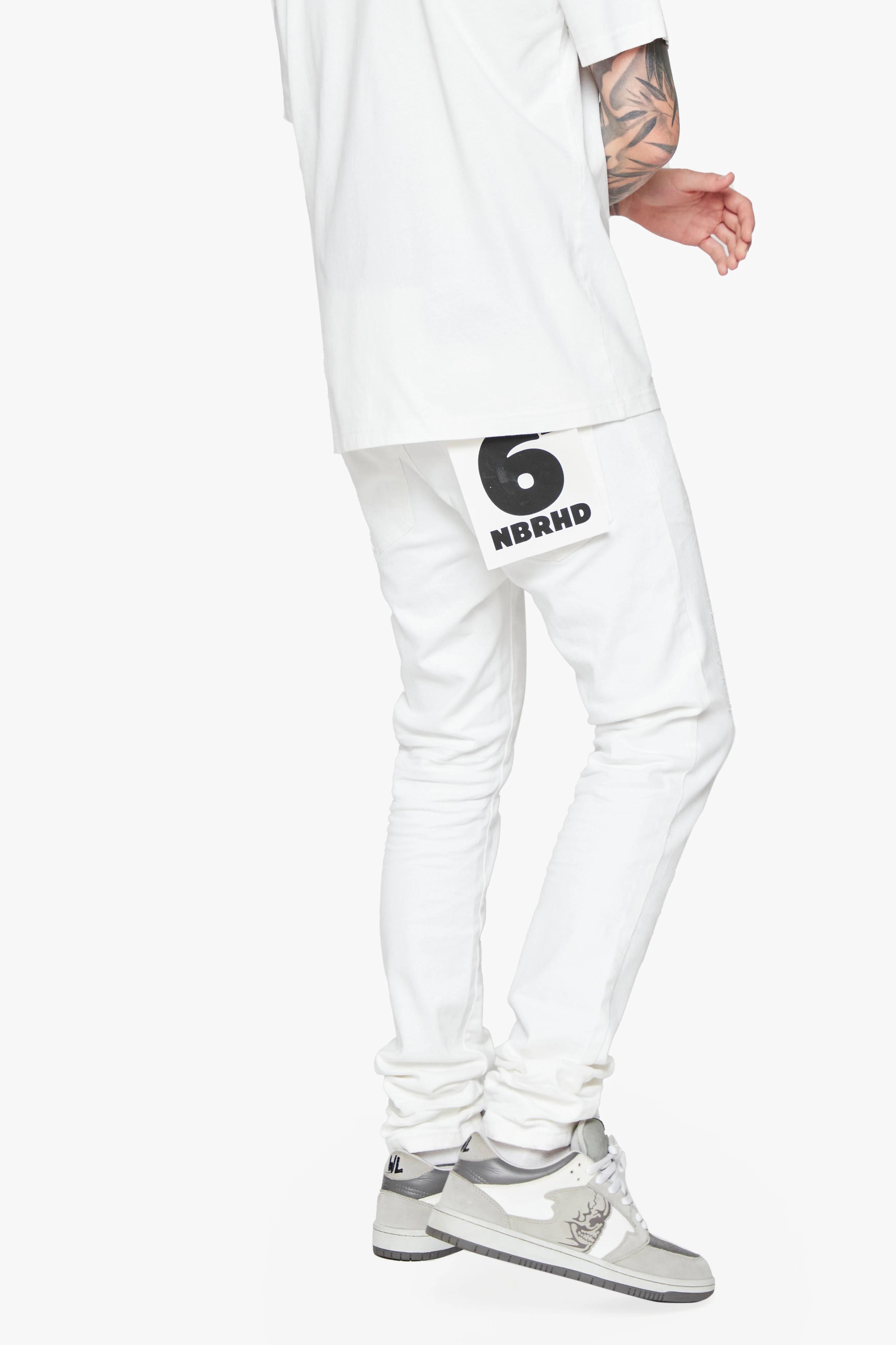 Pali Skinny Men's Jeans White - Image 7
