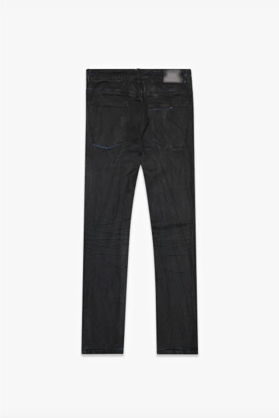 6Th Nbrhd Slick Men's Jeans Blk/Blu Wax - Image 13