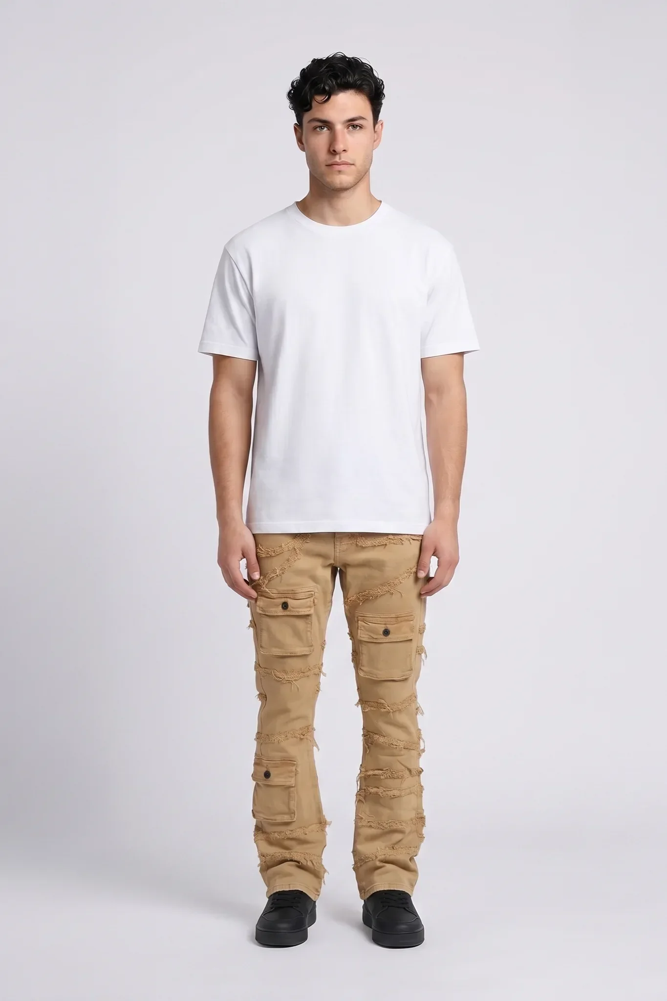 6Th Nbrhd Immortal Men's Jeans Beige - Image 5