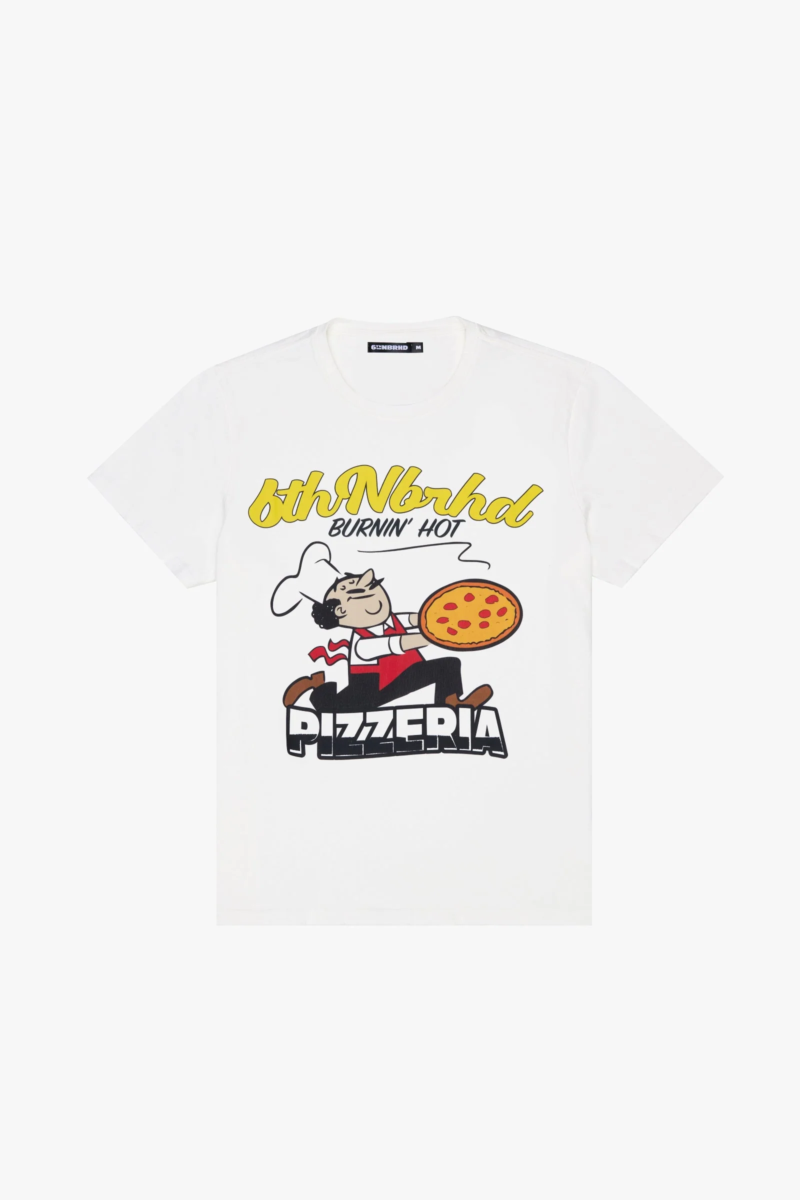 6Th Nbrhd Burning Hot Men's T-Shirt White - Image 2