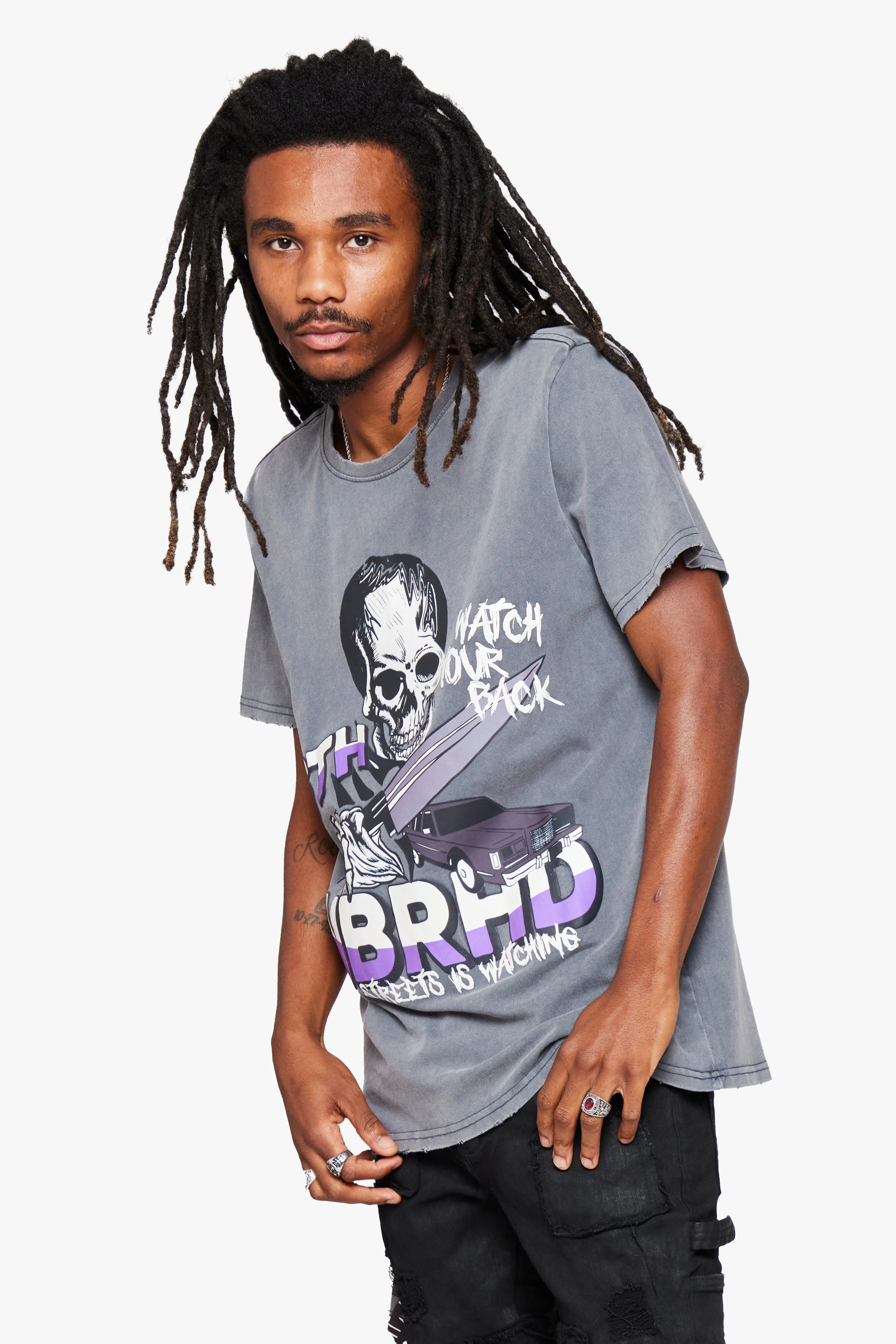 6Th Nbrhd Creeper T-Shirt Grey - Image 5