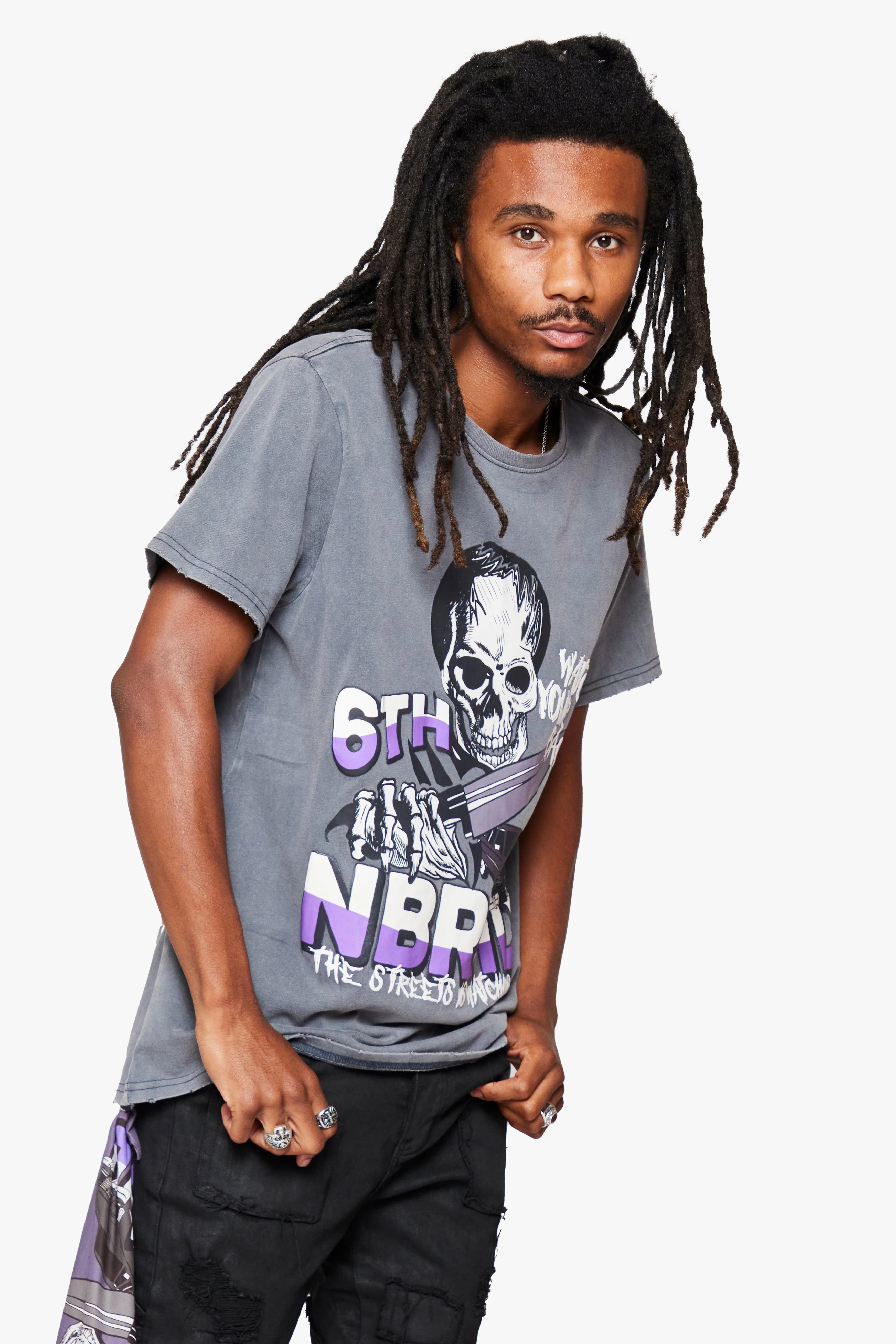 6Th Nbrhd Creeper T-Shirt Grey - Image 6