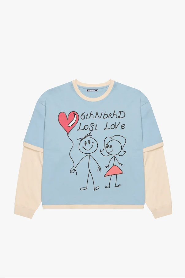 6Th Nbrhd Drawing Men's T-Shirt Baby Blue - Image 2