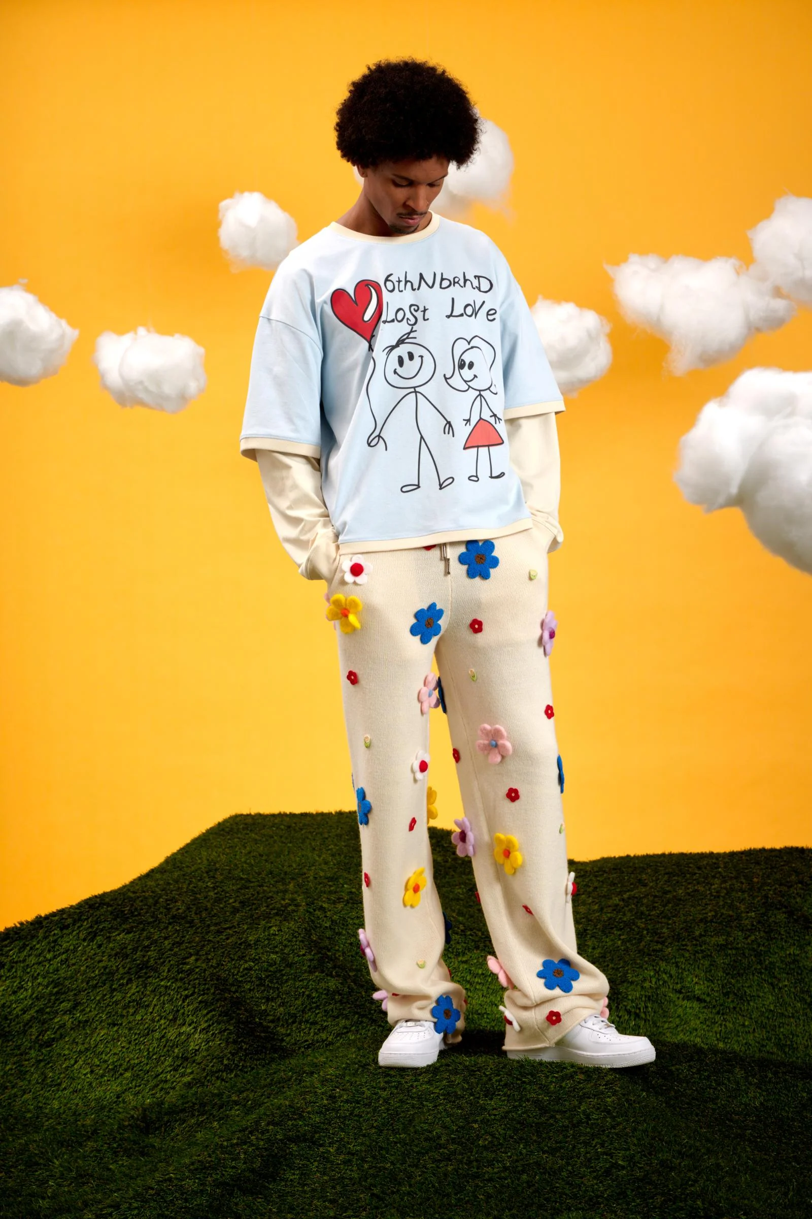 6Th Nbrhd Drawing Men's T-Shirt Baby Blue - Image 8