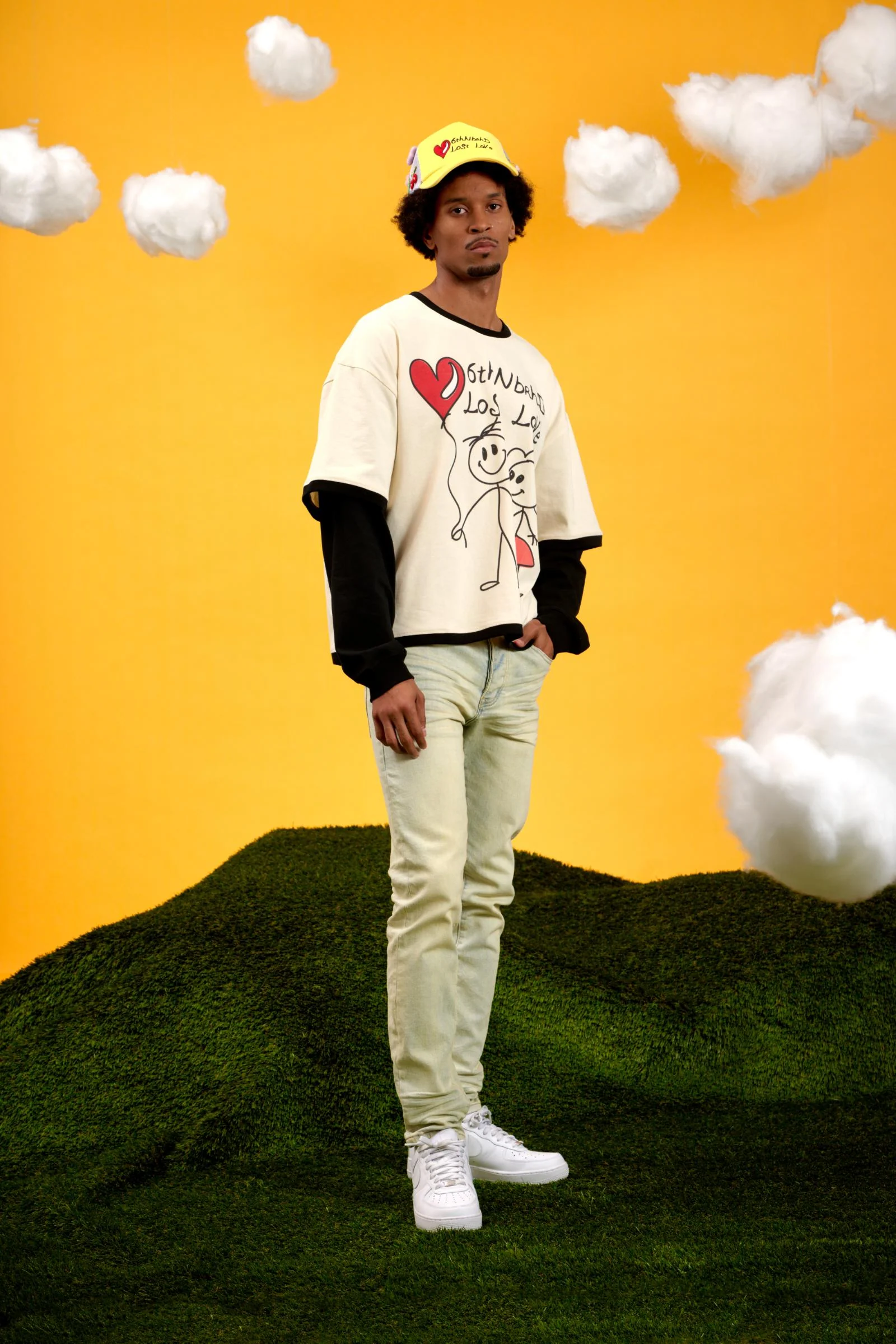 6Th Nbrhd Drawing Men's T-Shirt Cream - Image 5