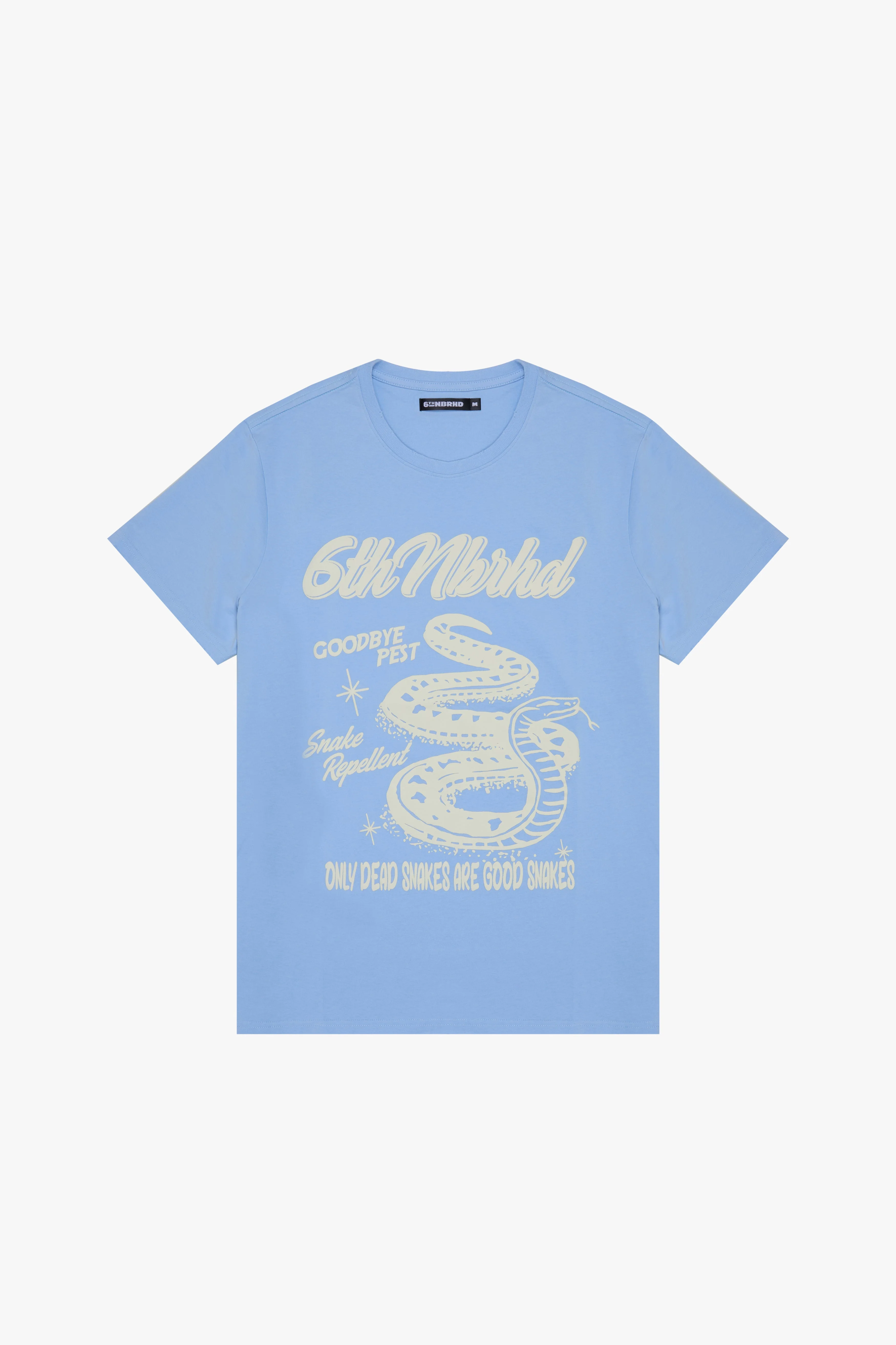 6Th Nbrhd Goodbye Pest T-Shirt Sky - Image 3