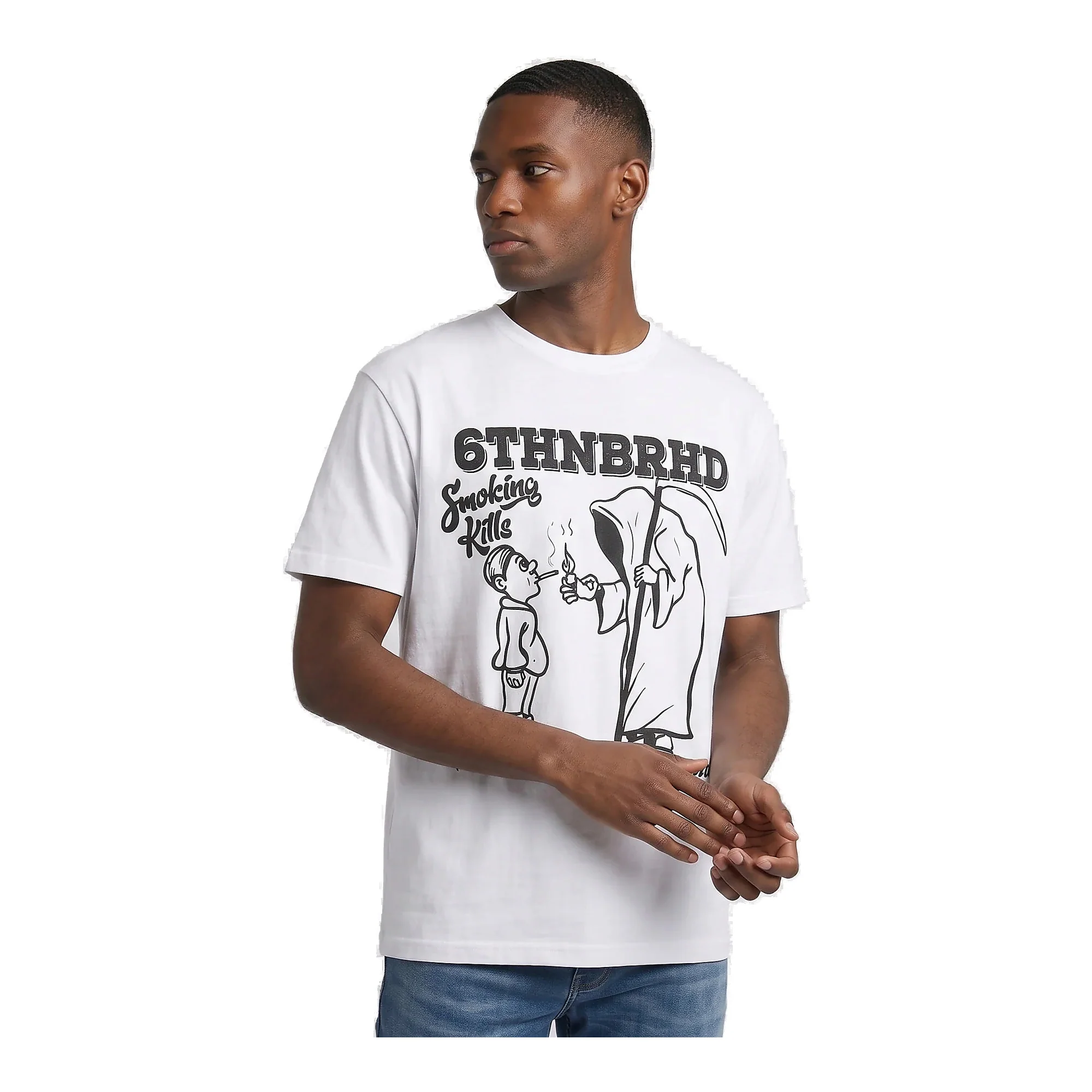 6Th Nbrhd No Smokes Men's T-Shirt White