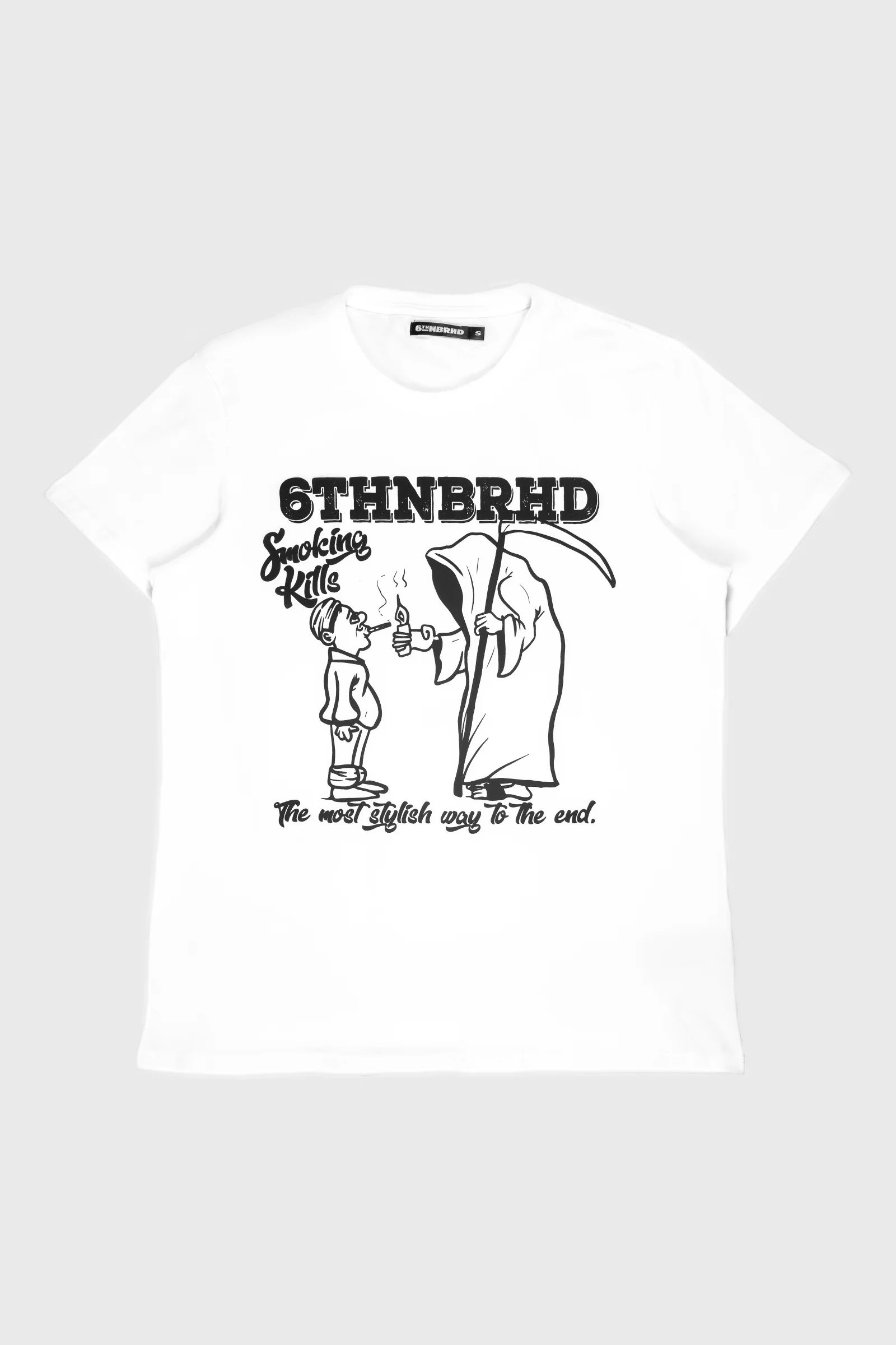 6Th Nbrhd No Smokes Men's T-Shirt White - Image 4
