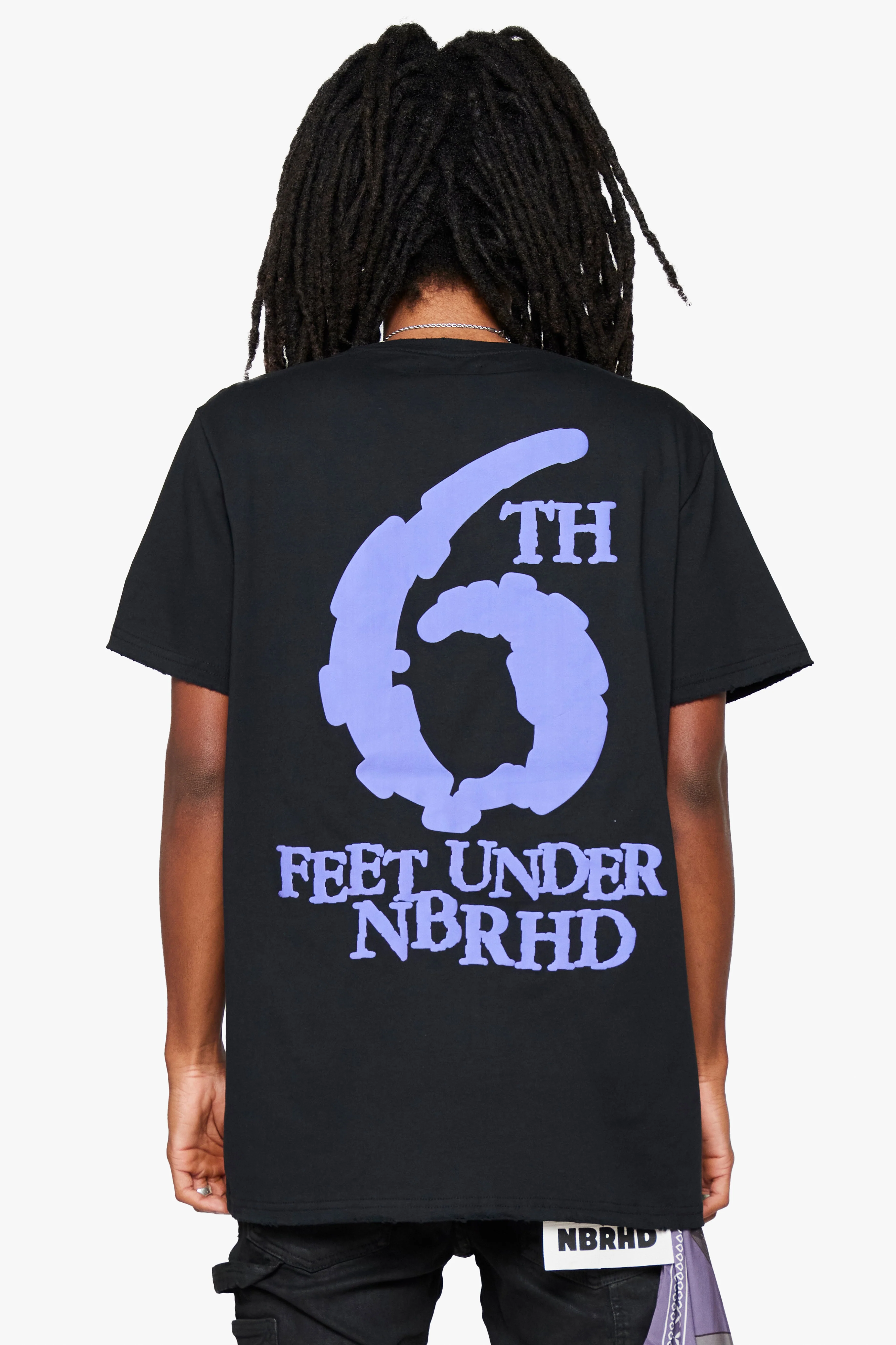 6TH NBRHD Outlate T-Shirt Black - Image 7