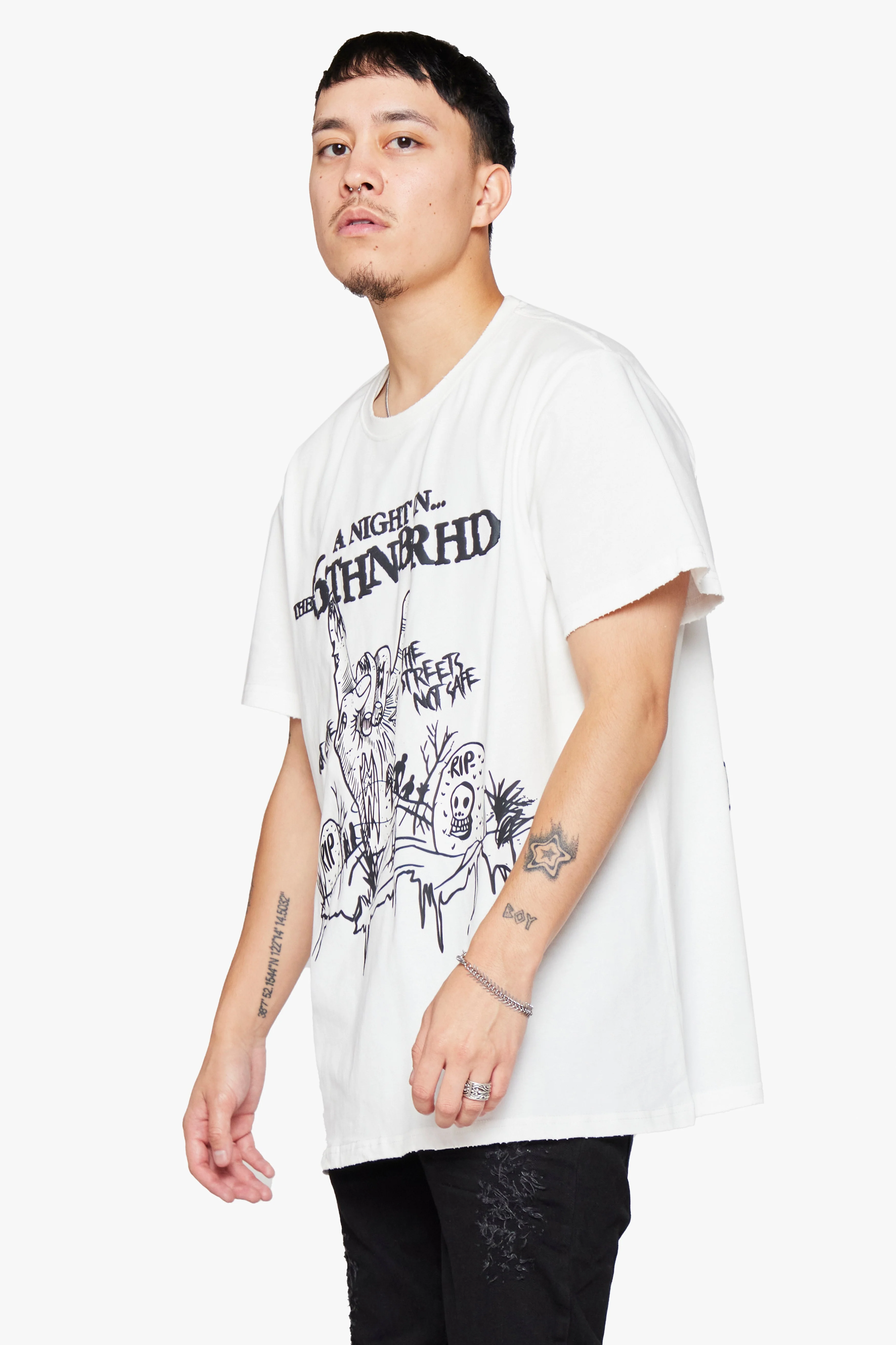6TH NBRHD Outlate T-Shirt White - Image 7
