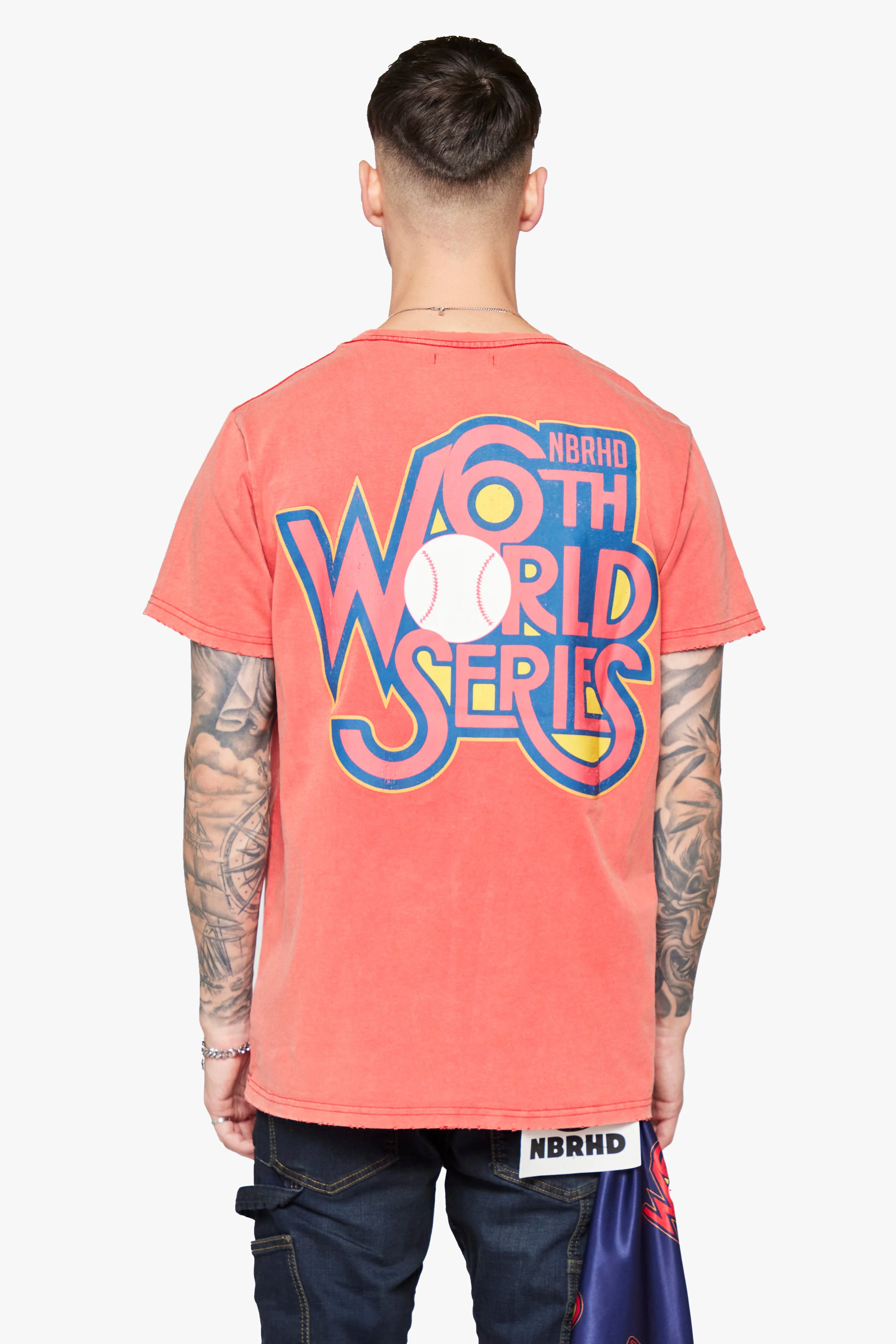 6Th Nbrhd Series Men's T-Shirt Red - Image 6