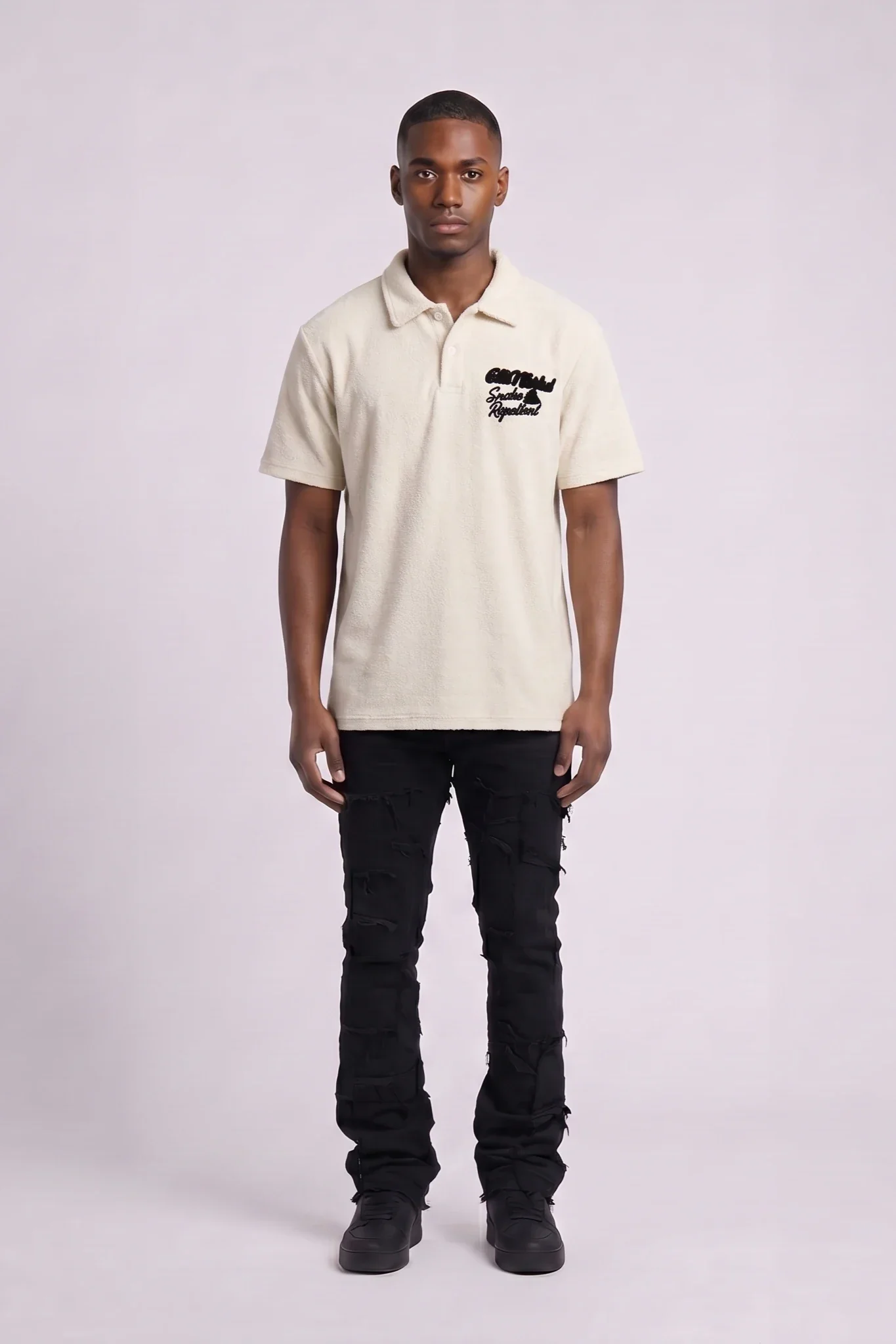 6Th Nbrhd Dead Snakes Men's Polo Shirt Cream - Image 9