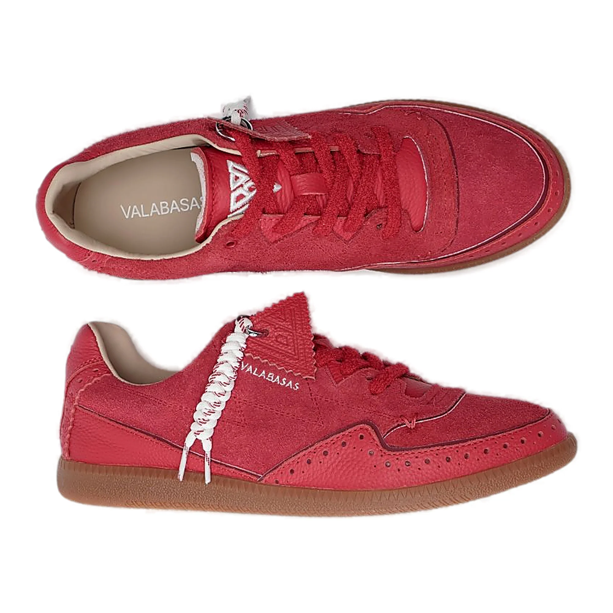 Valabasas Abel Sneakers - Braided Lace Red Glow