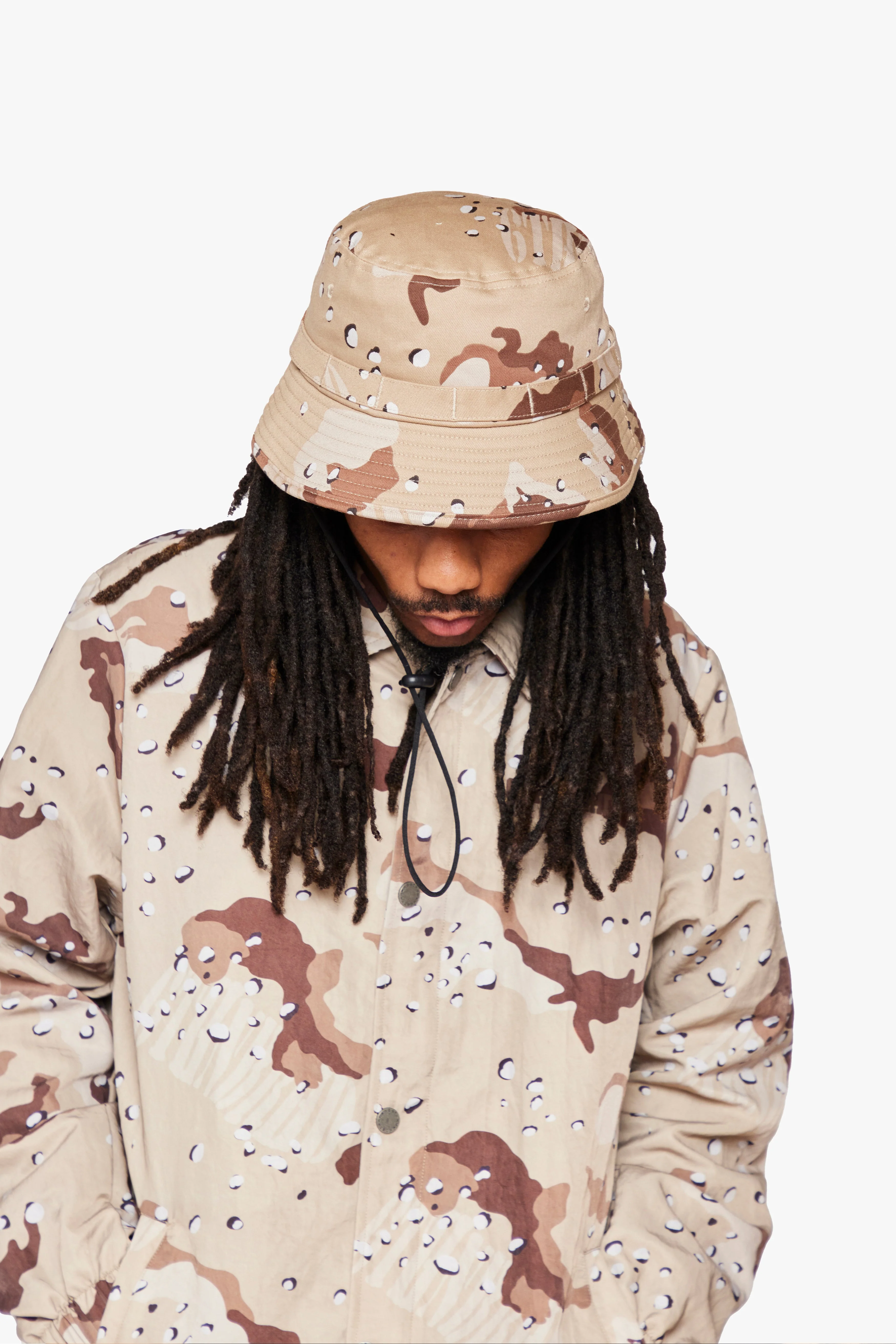 6Thneighborhood Camo Bucket Hat - Bungee Cord - Image 4