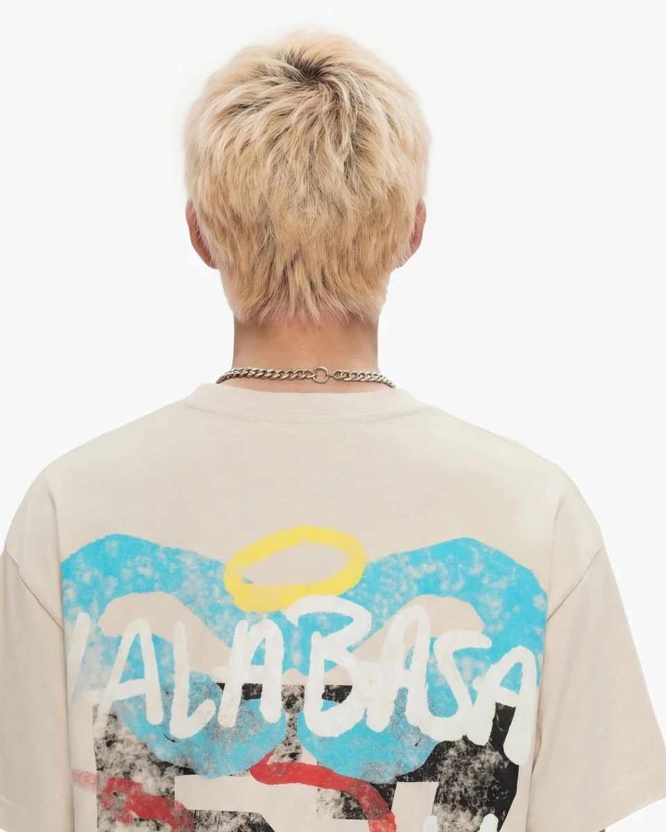 Valabasas Angel T-Shirt - Oversized Fit Cream - Image 7