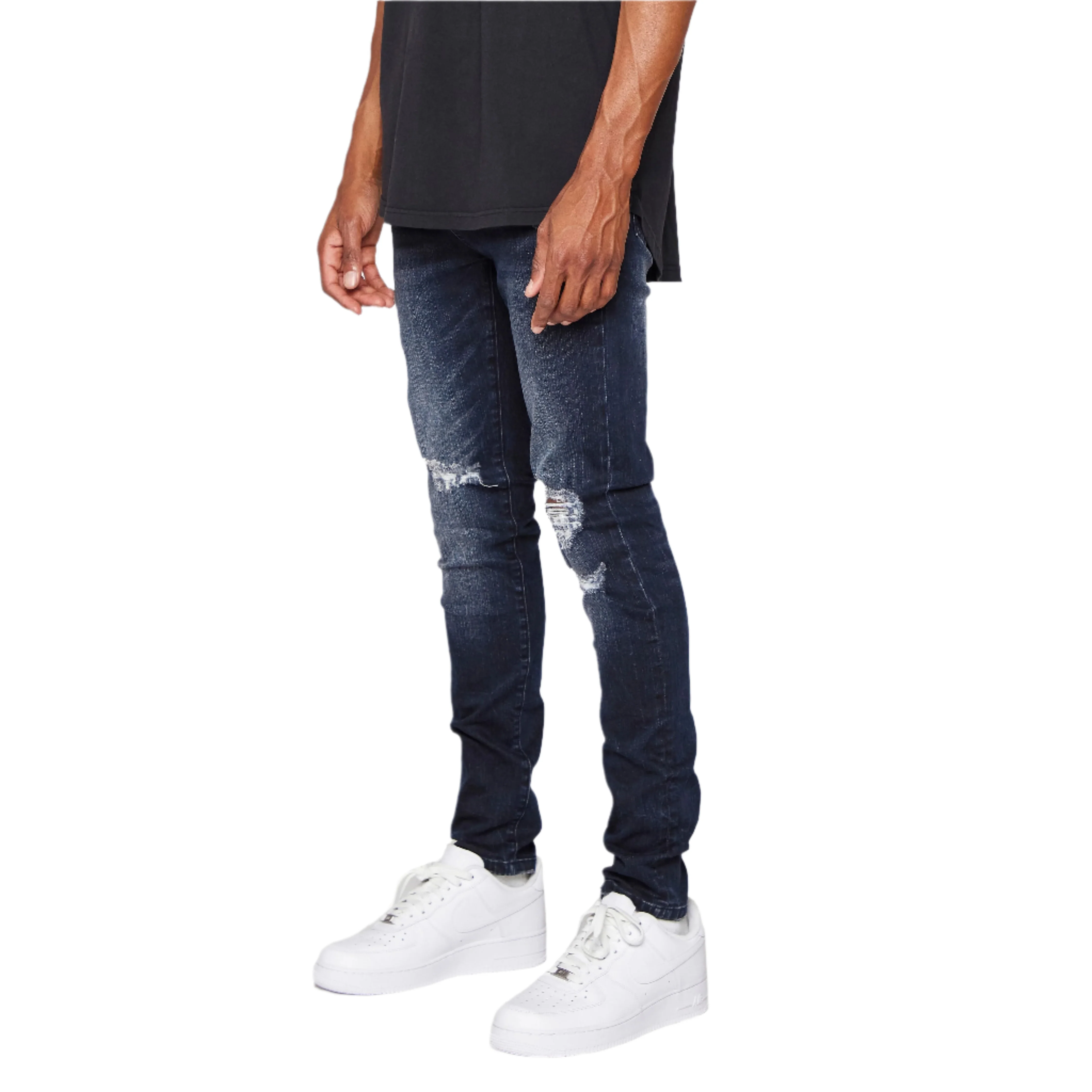 Anomdenim Lyra Jeans - Distressed Dark Blue - Image 6