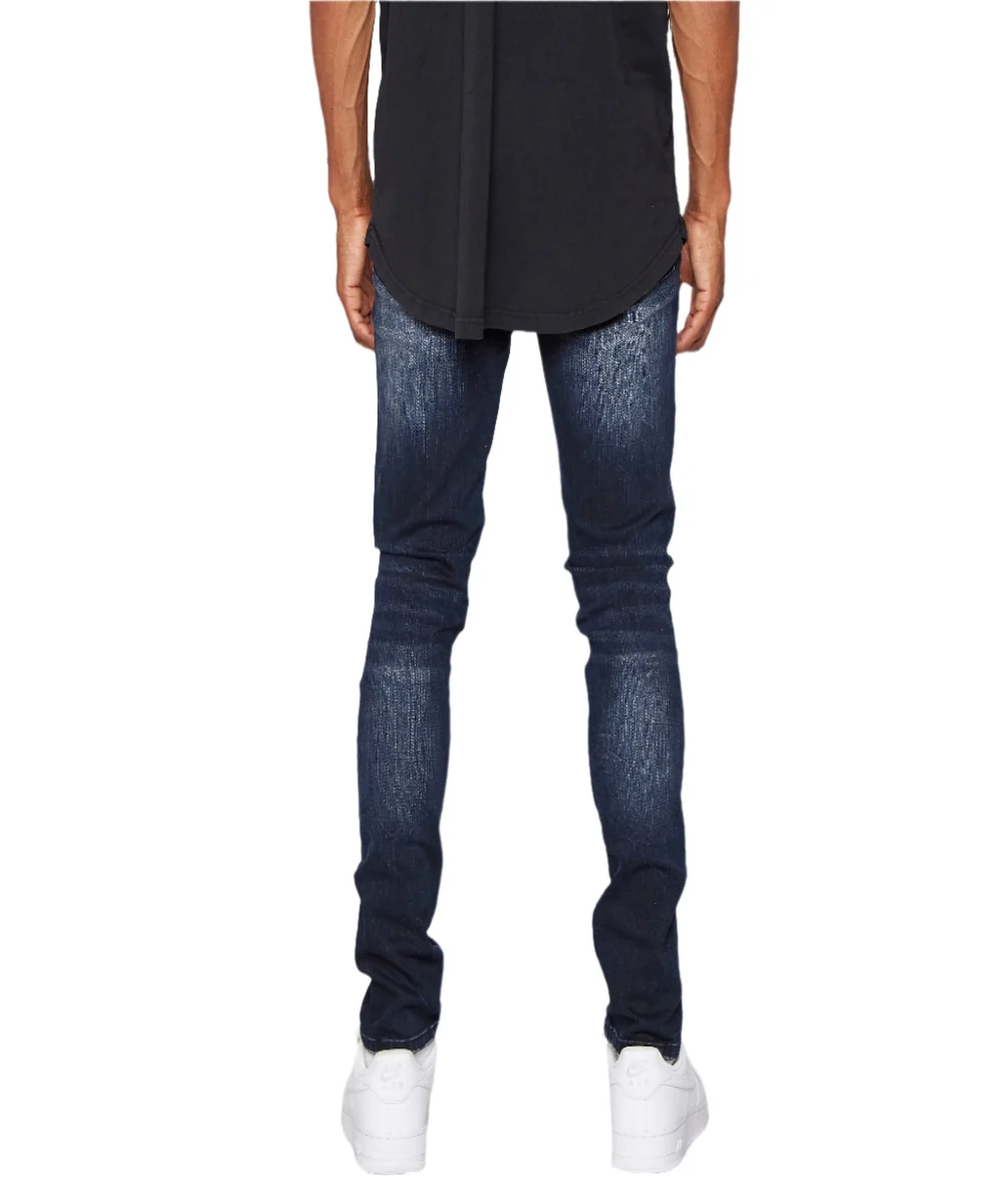Anomdenim Lyra Jeans - Distressed Dark Blue - Image 7