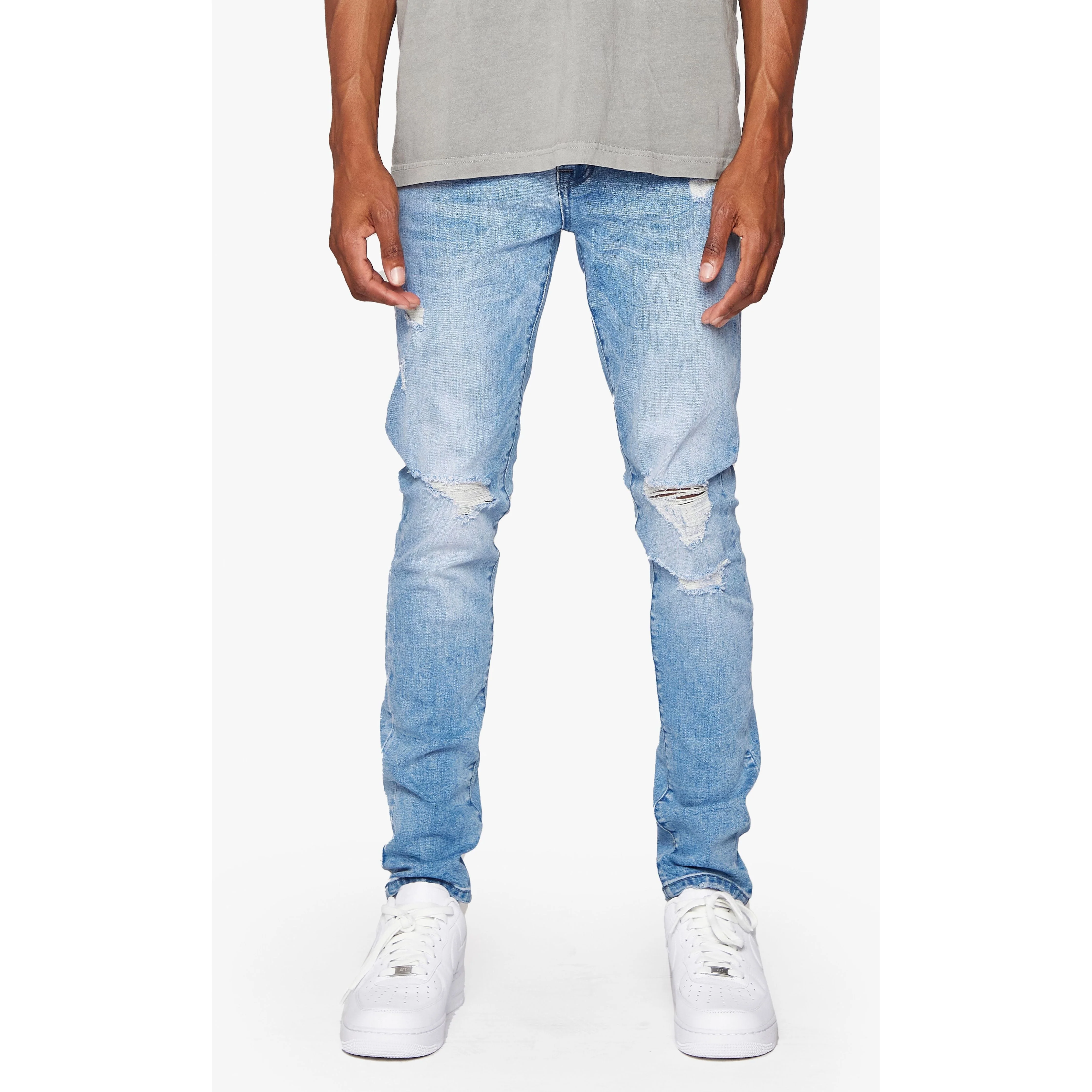 Anomdenim Lyra Jeans - Distressed Finish Light Blue - Image 4