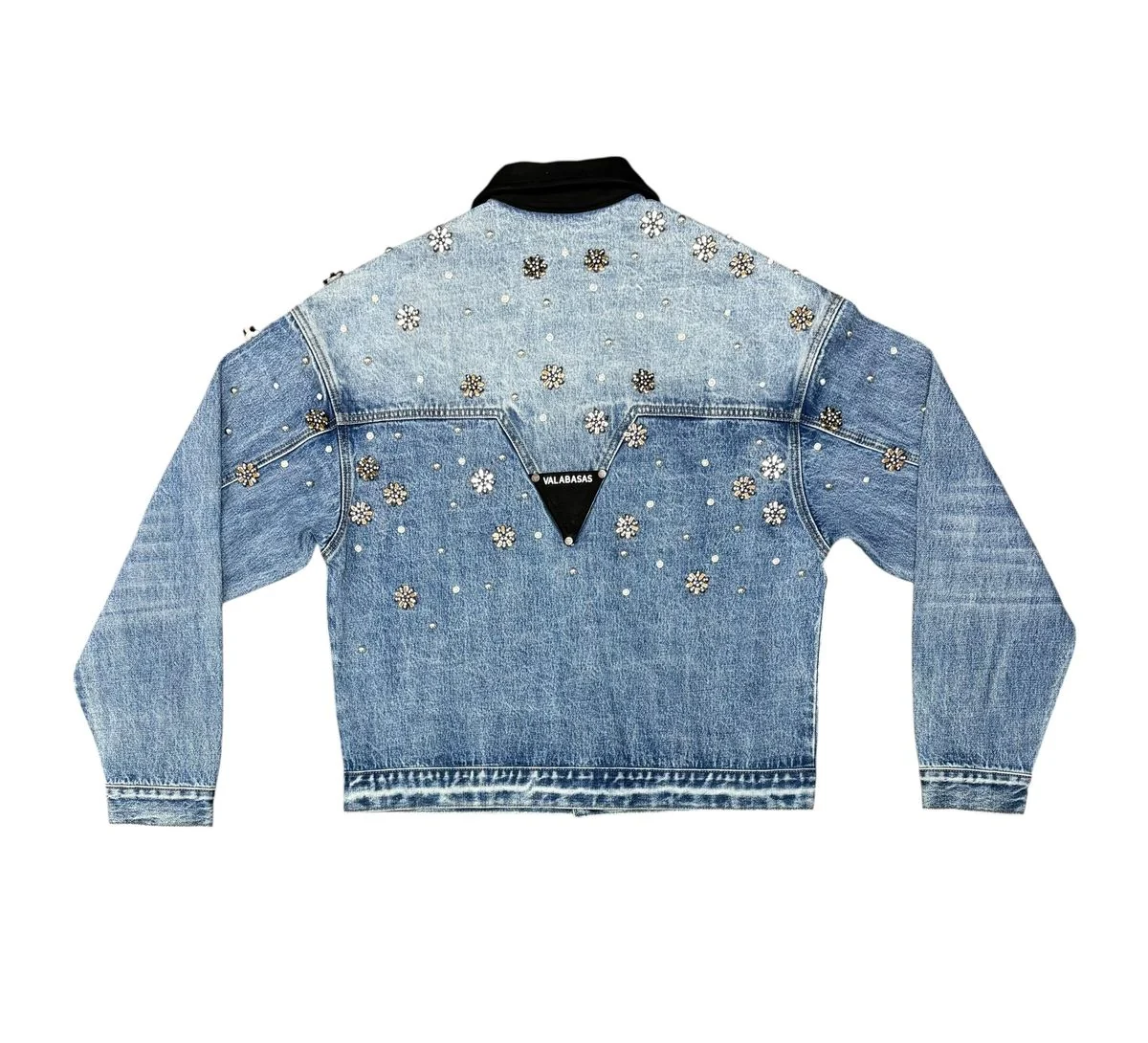 Valabasas Embellished Denim Trucker Jacket - Image 3