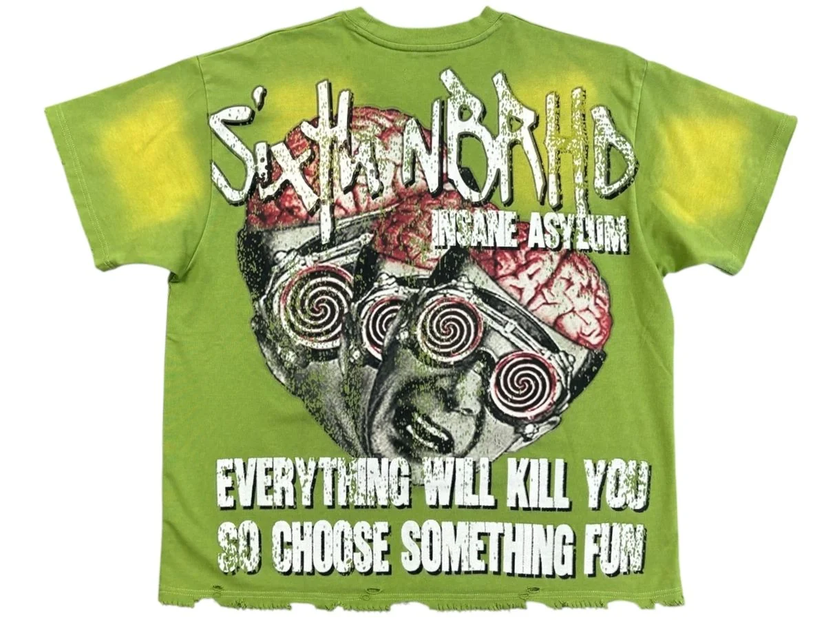 6th Nbrhd Insane Asylum Tee - Distressed - Image 5
