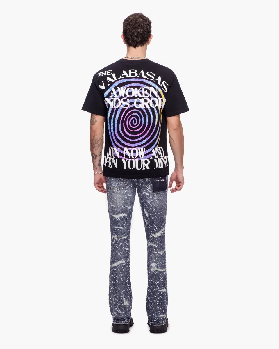 Valabasas Awoken Minds Tee - Distorted Graphic Black - Image 10