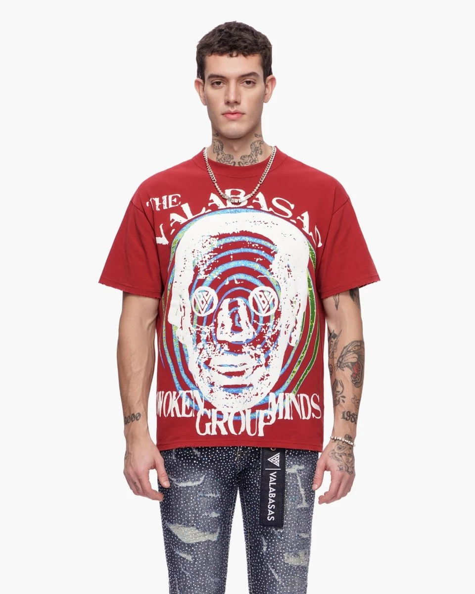 Valabasas Spiral Tee - Structured Fit Red - Image 4
