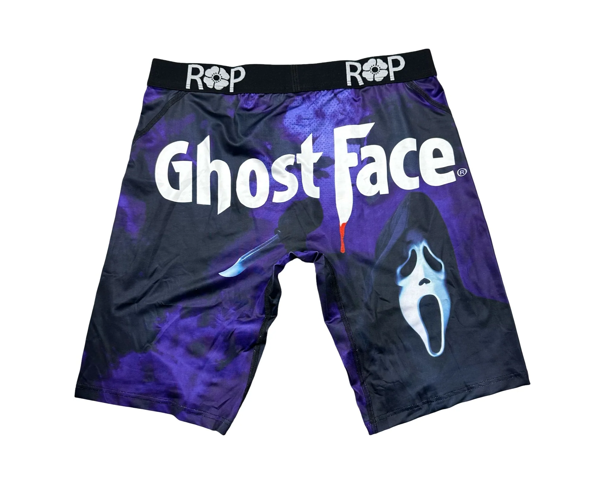 Red Poppy Ghost Face Graphic Boxer Briefs - Image 2