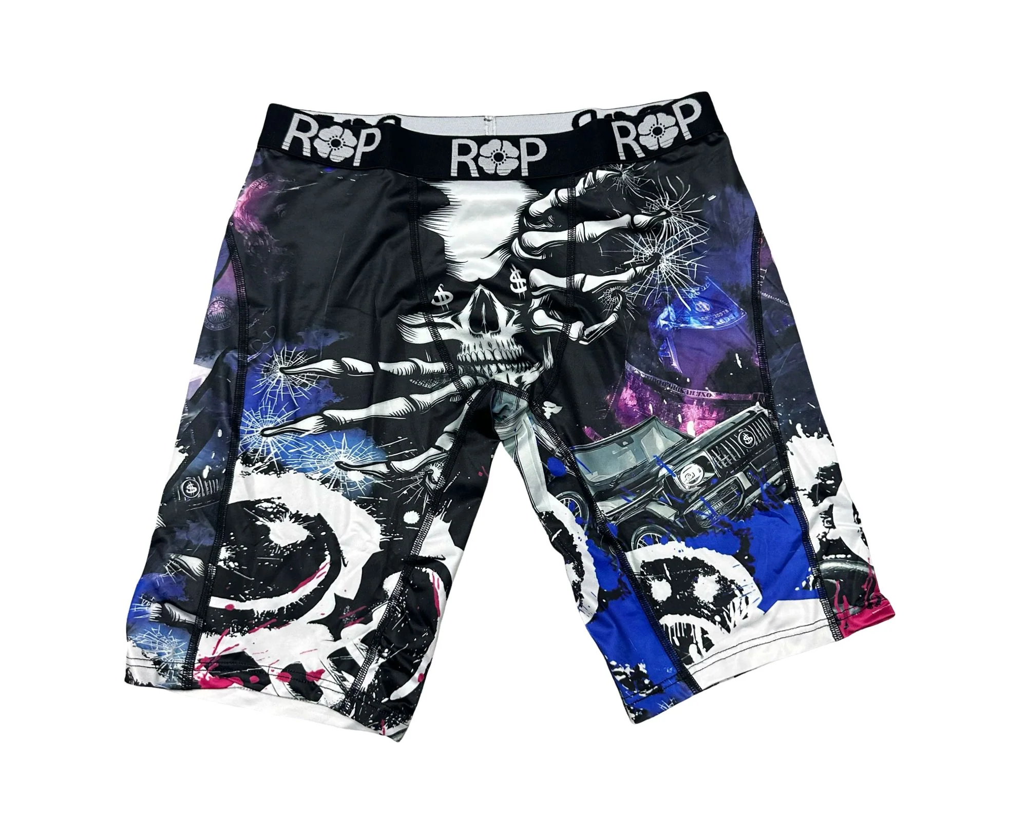 Red Poppy Skull Underwear - Graphic - Image 2