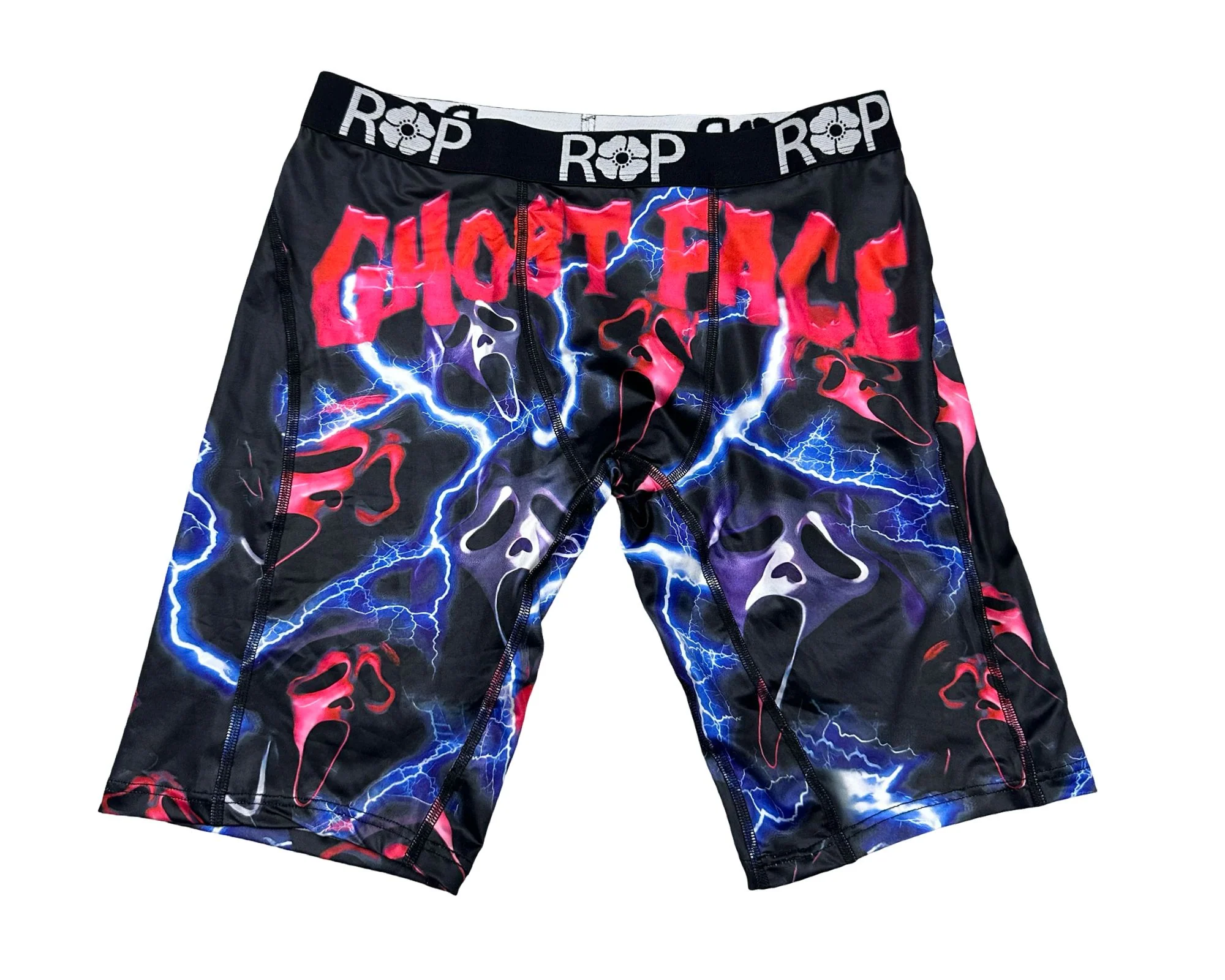 Red Poppy Ghost Face Boxer Briefs - Graphic - Image 2