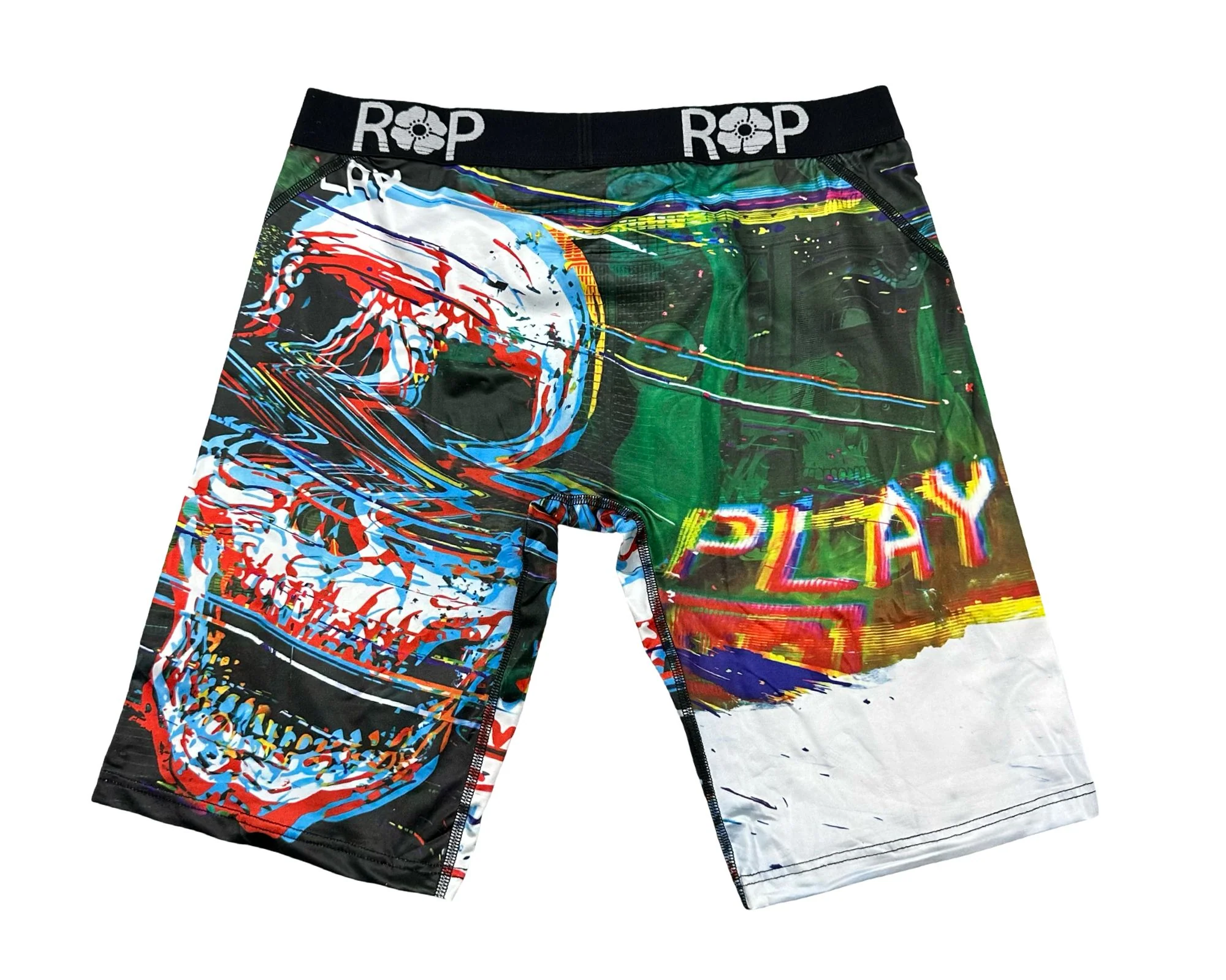 Red Poppy Skull Socks - Graphic - Image 2