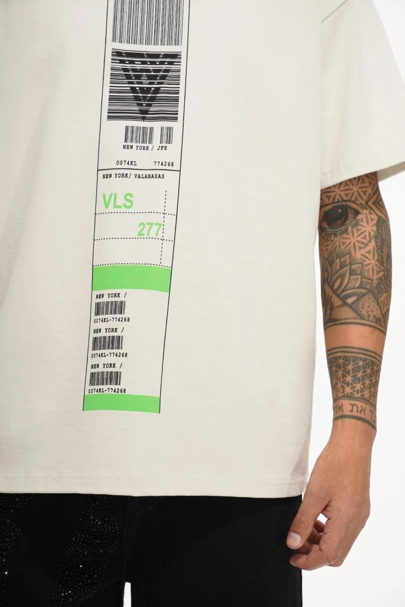 Valabasas Baggage Claim Tee - Graphic Cream - Image 4