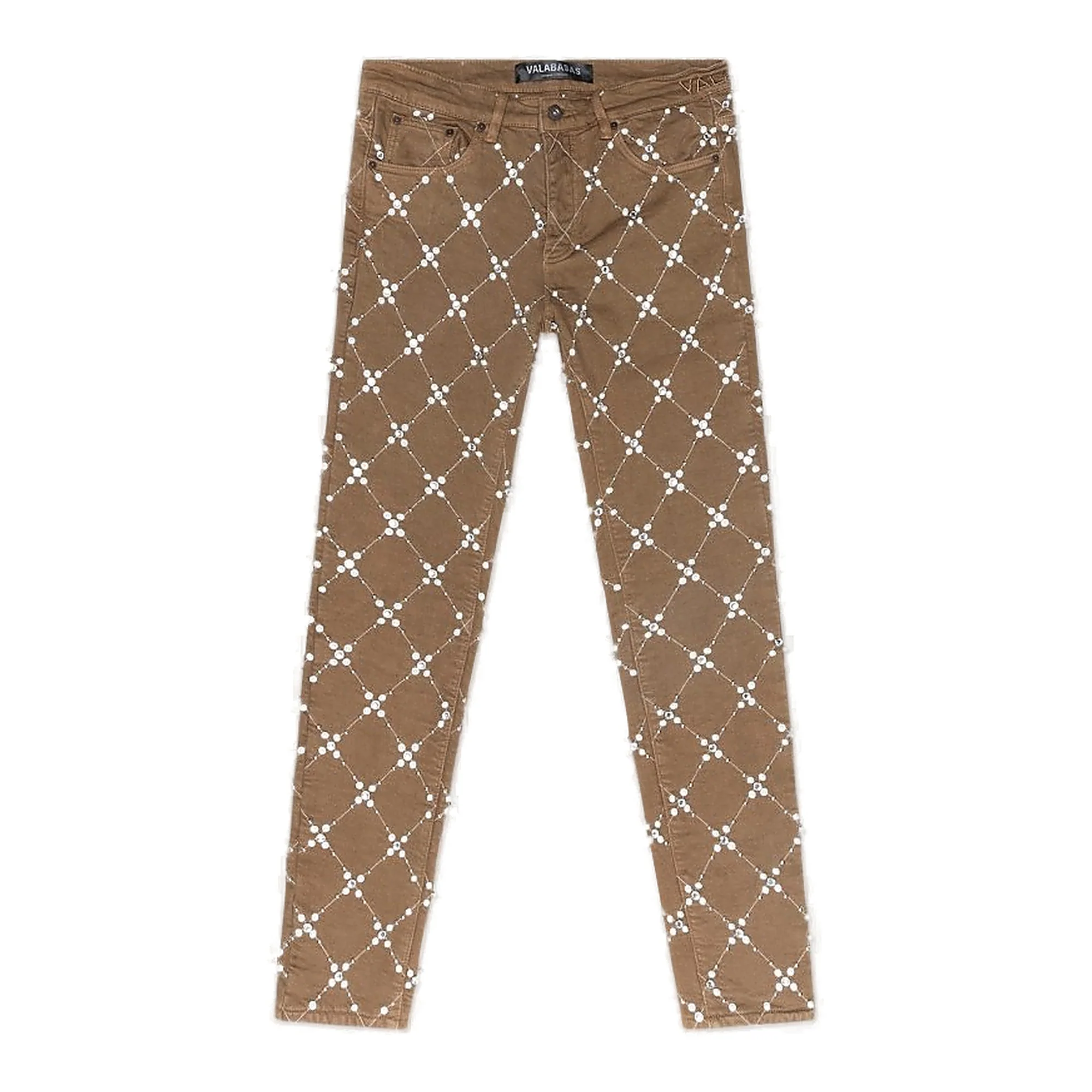 Valabasas Crystal Lattice Jeans - Skinny Fit Brown
