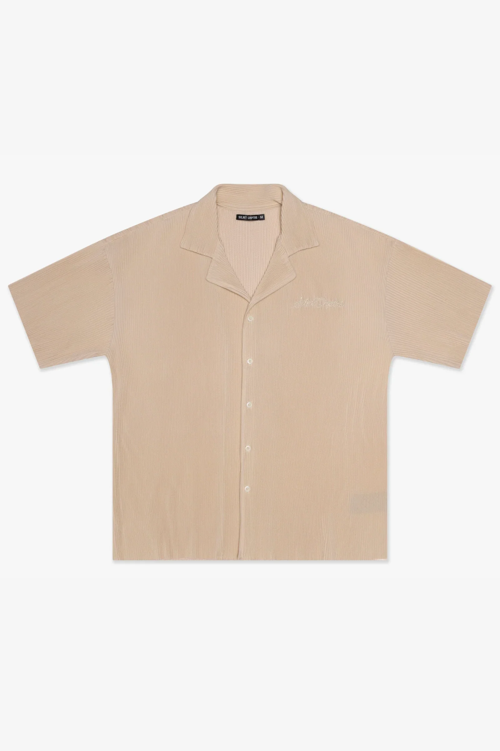 Silnt Chptrs Ribbed Shirt - Boxy Fit Cream - Image 3